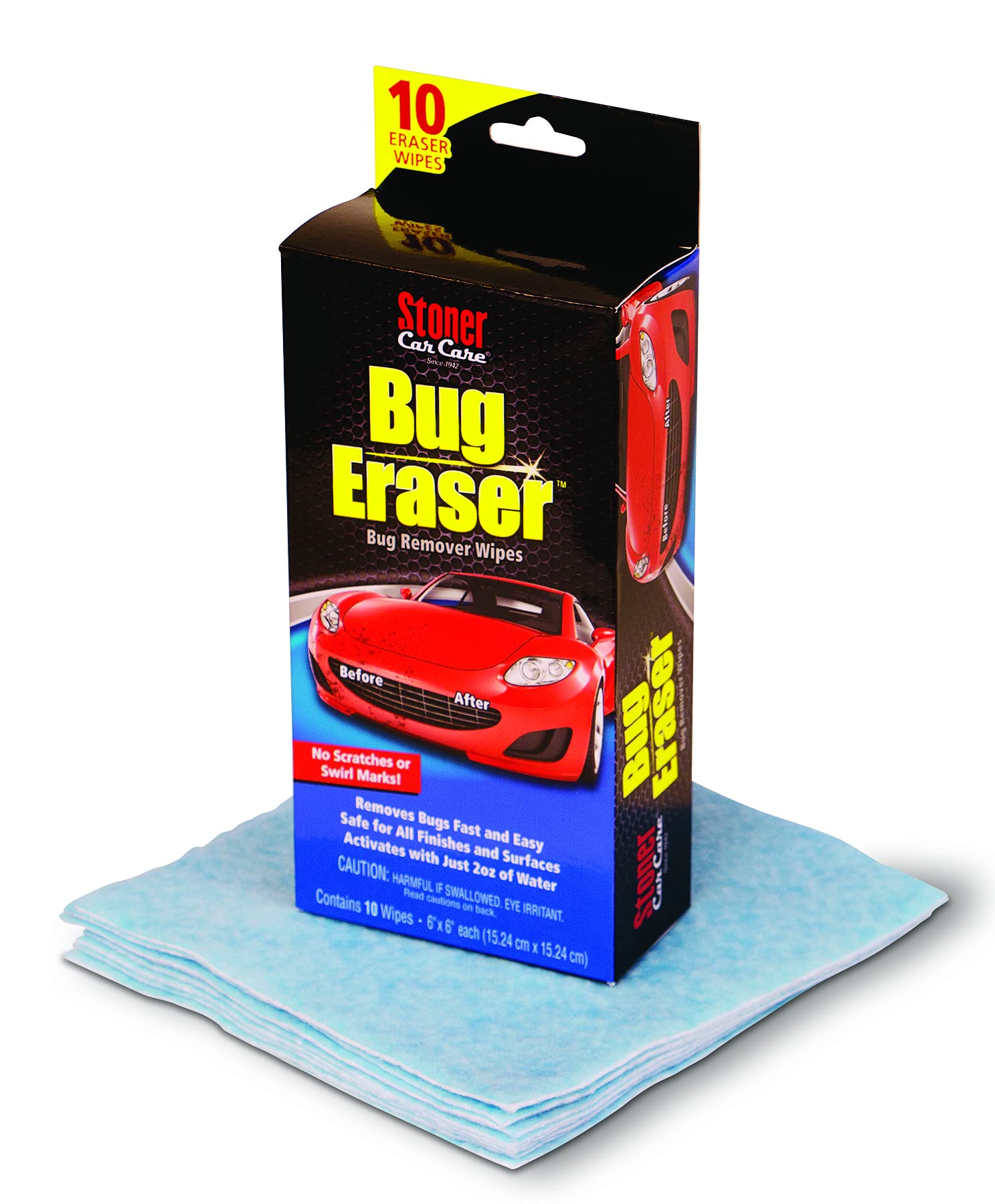 Stoner Car Care Bug Eraser - Bug Remover Wipes