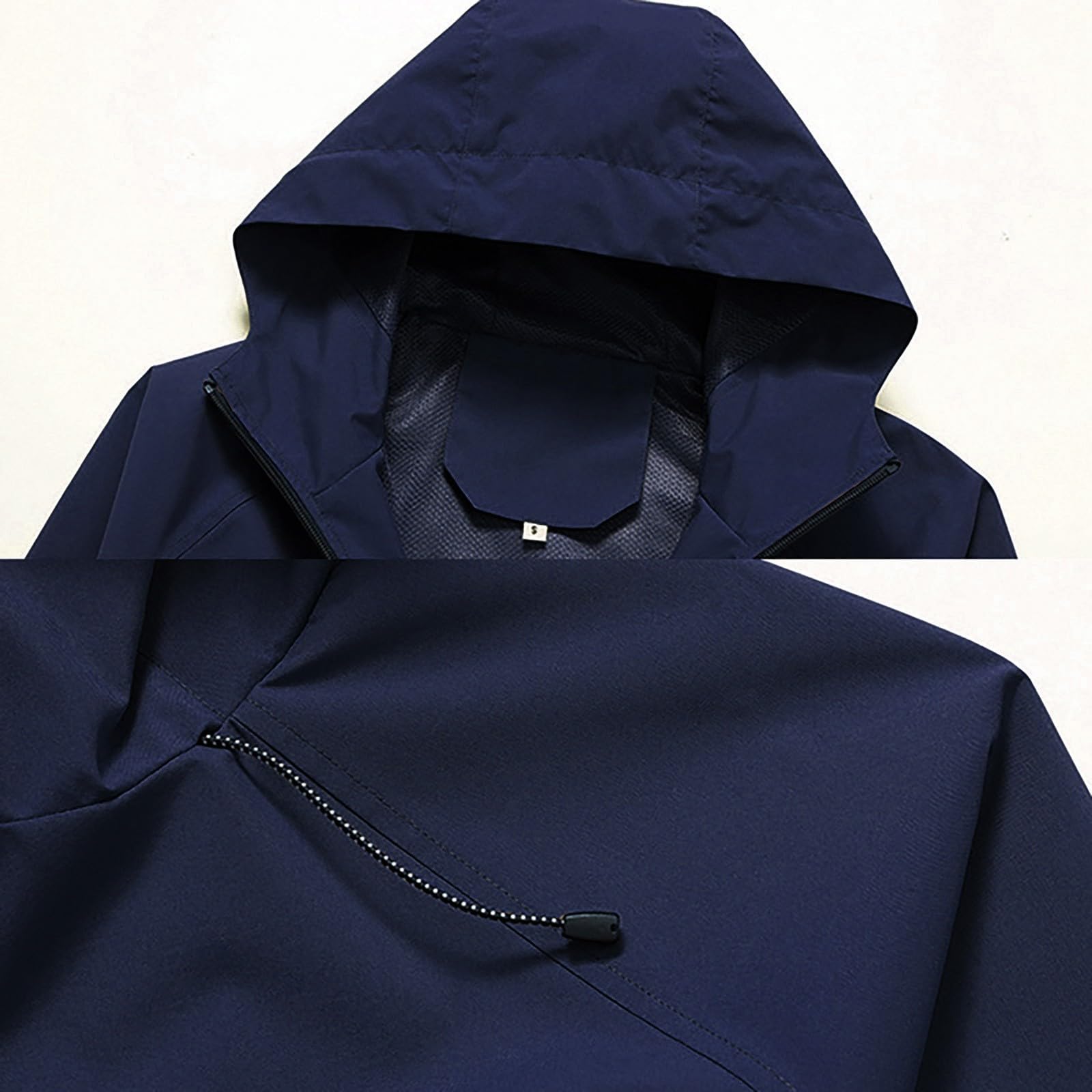 Giacca Antipioggia Da Donna, A Leggera Con Cappuccio, Impermeabile Ripiegabile Giubbotto Invernale Elegante Vento Tecnica Running Corsa Donna Womens Rain Jacket Softshell Pieghevole