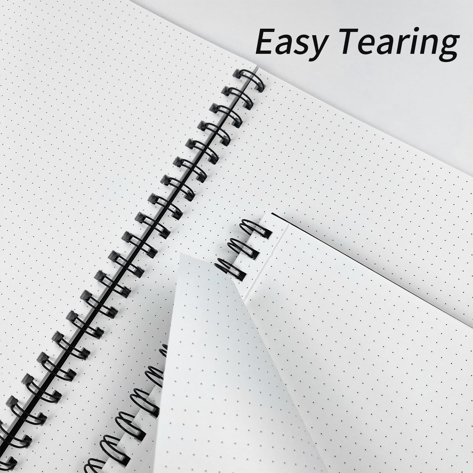 Ouzoustate Cuaderno de espiral con puntos de bala de 8.5 x 11 pulgadas, tamaño A4, cuadrícula de puntos grandes, papel grueso de 100 g/m², 160 páginas para escribir, dibujar, mujeres, hombres,