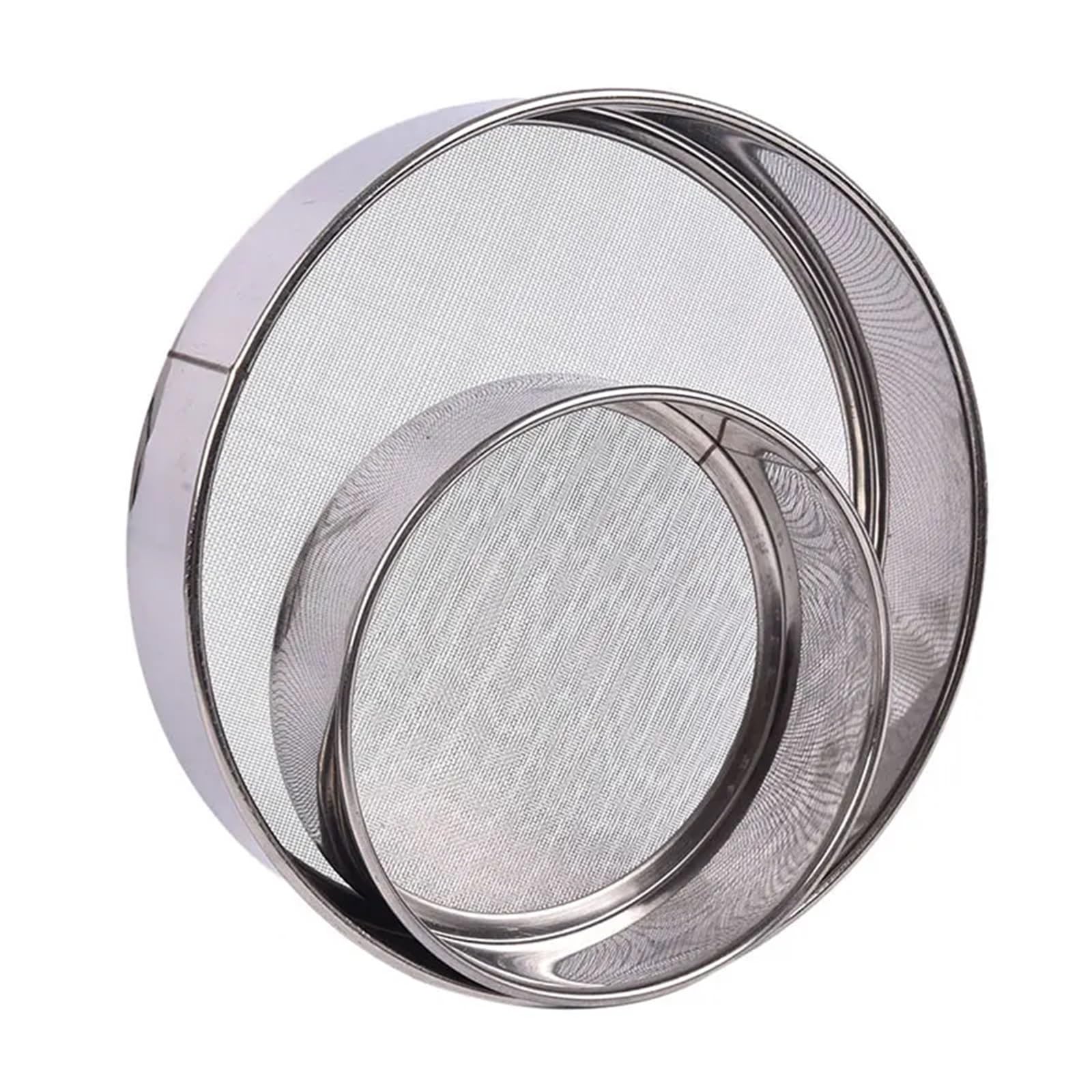 2 Set (4 pezzi) Setaccio for farina da cucina for rotondo in acciaio inossidabile for per Farina