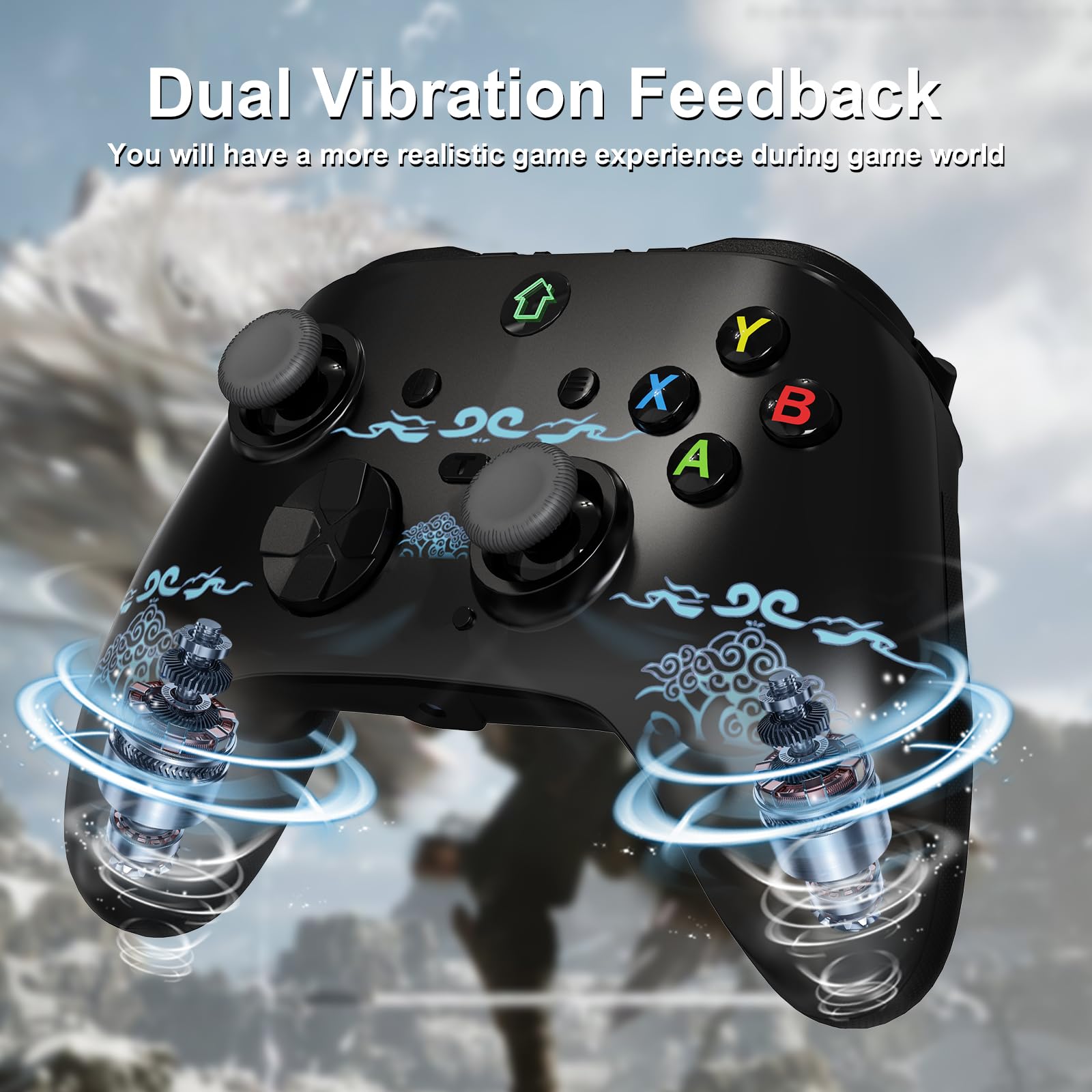 Wired X box 1 Controller with 3M Cable, USB PC Gamepad with Programming Buttons, Turbo, LED Light & Audio Jack, Firmware Upgrade Required for X box One Host - 4