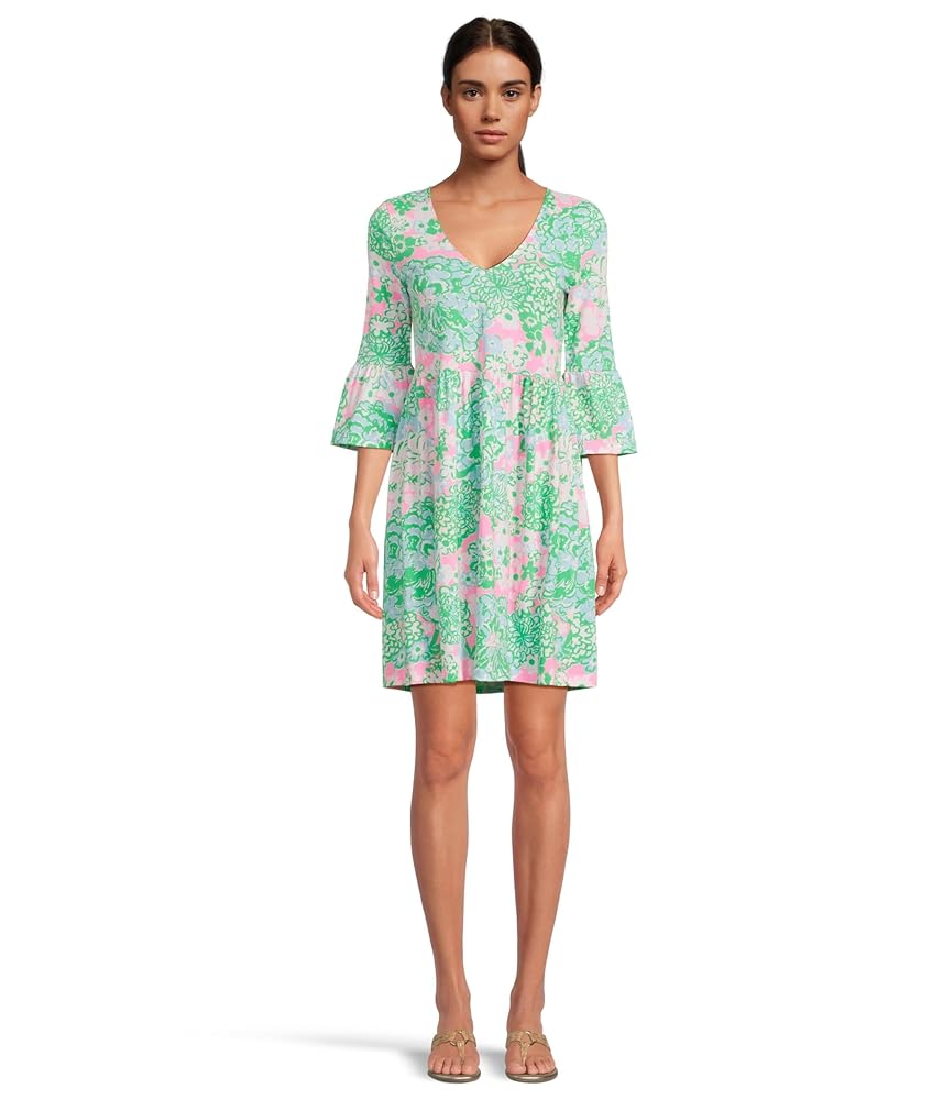 Lilly Pulitzer Women's Jannie V-Neck 3/4 Sleeve Dress, Multi
