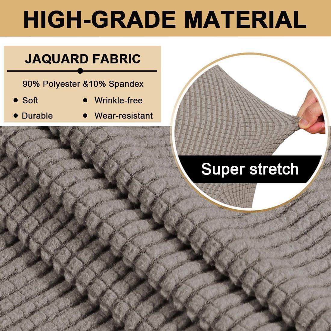 Copri Pouf In Velluto Elasticizzato 38x38 Cm - Copertura Anti-Macchia, Lavabile | Per Ottomani, Poggiapiedi, Decorazione - Foto 10