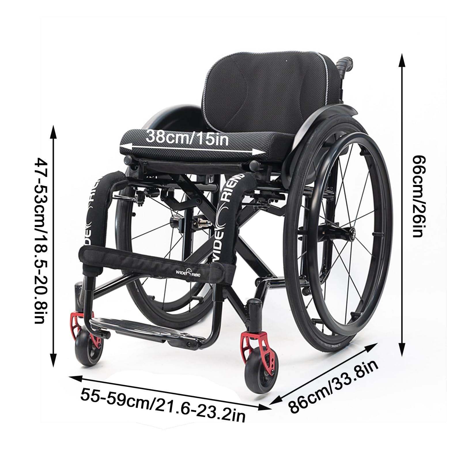 Sillas de ruedas deportivas y de ocio, de aleación de aluminio, portátil, manual, para adultos, silla de deporte y ocio autopropulsada