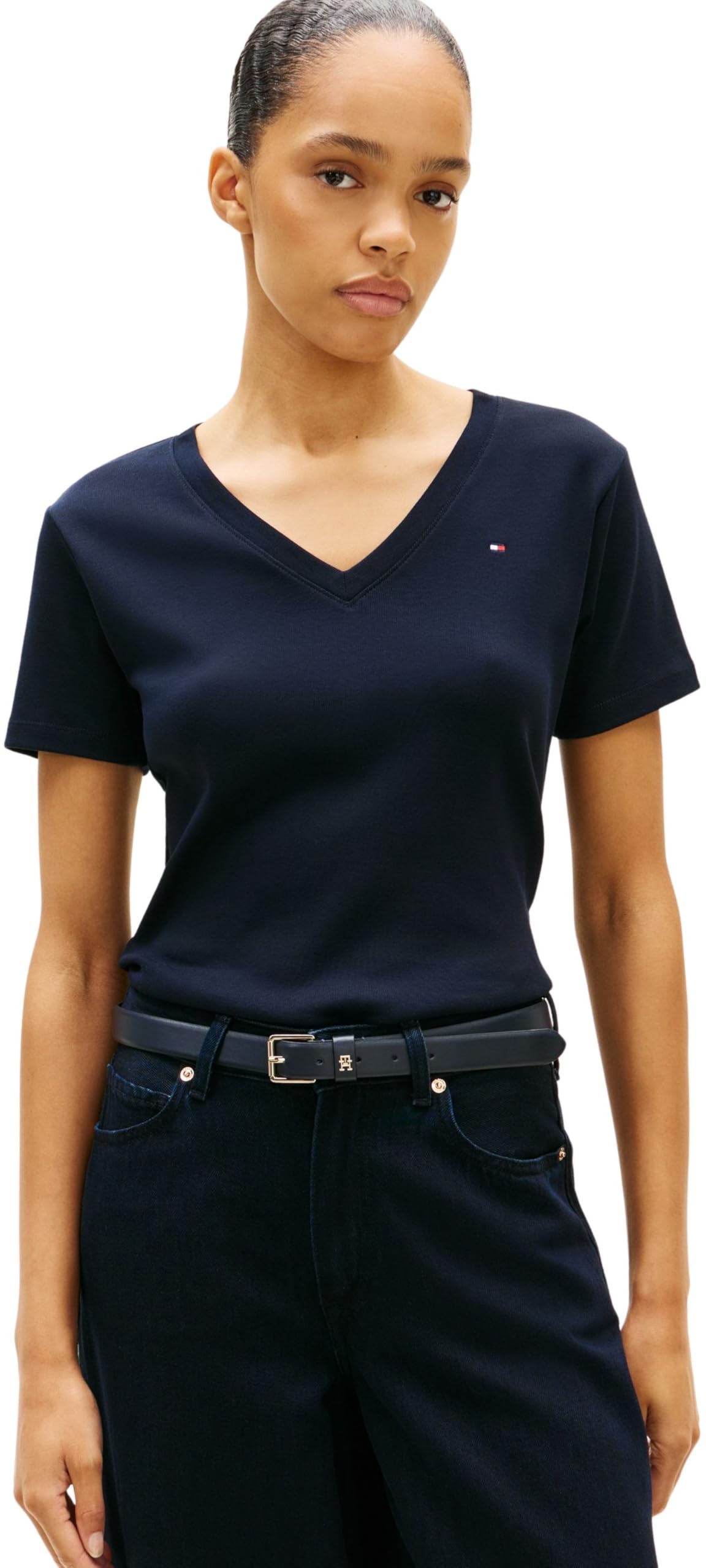NEW SLIM CODY V-NK SS Tişört Kadın