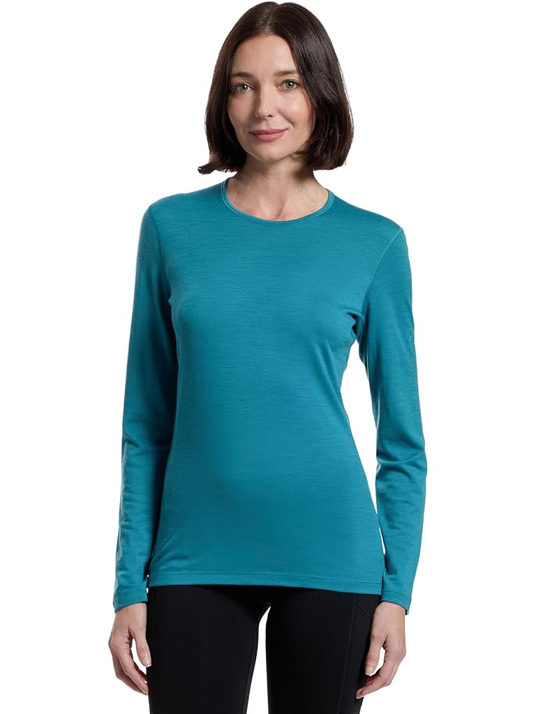 Tan Icebreaker 200 Oasis Merino Baselayer Long Sleeve Crewe