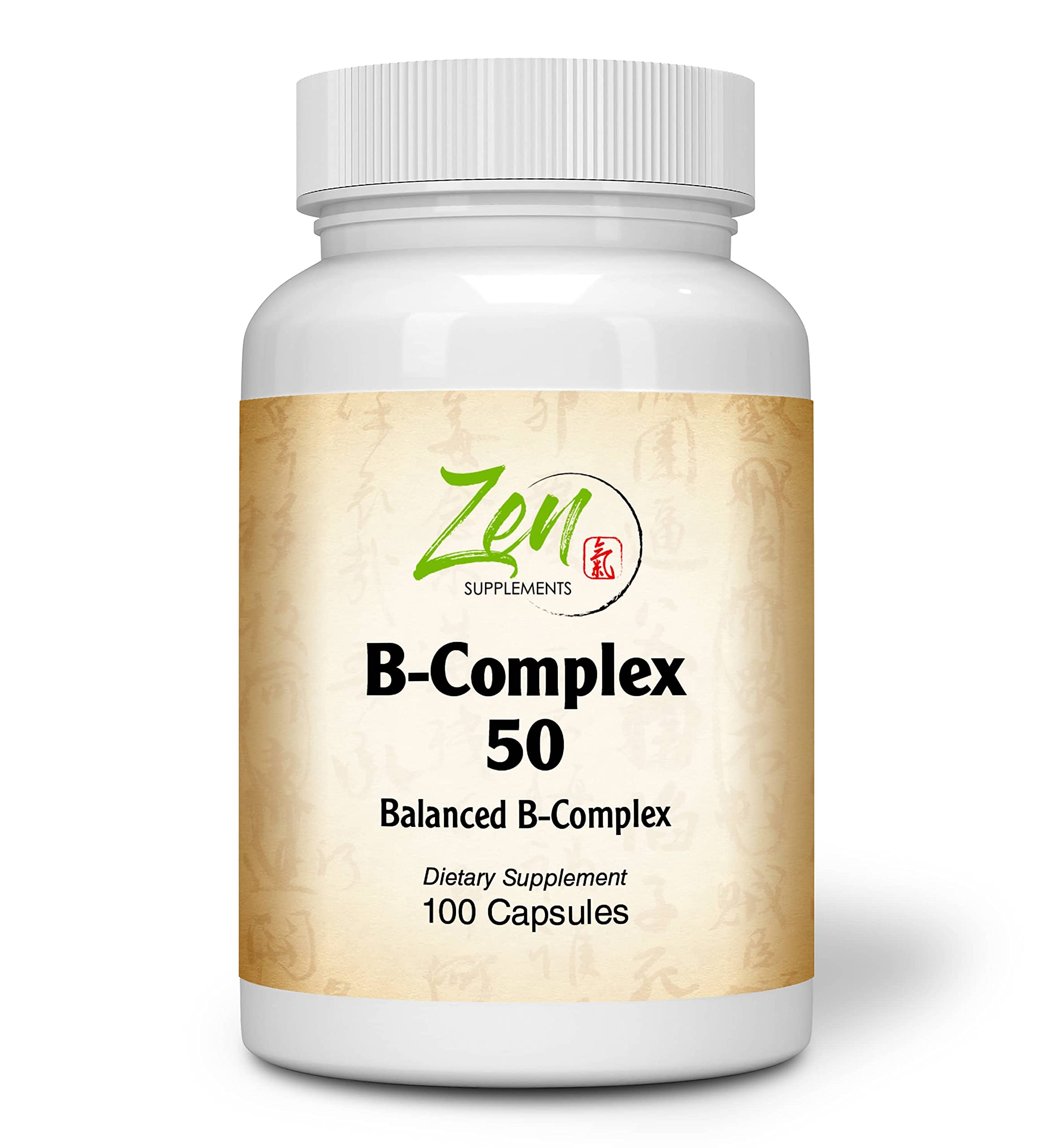 Advanced B-Complex 50 - Full-Spectrum B Vitamin Supplement with Folic Acid, Biotin, Inositol - Support Immune and Cardio Health, Energy Metabolism - 100 Caps