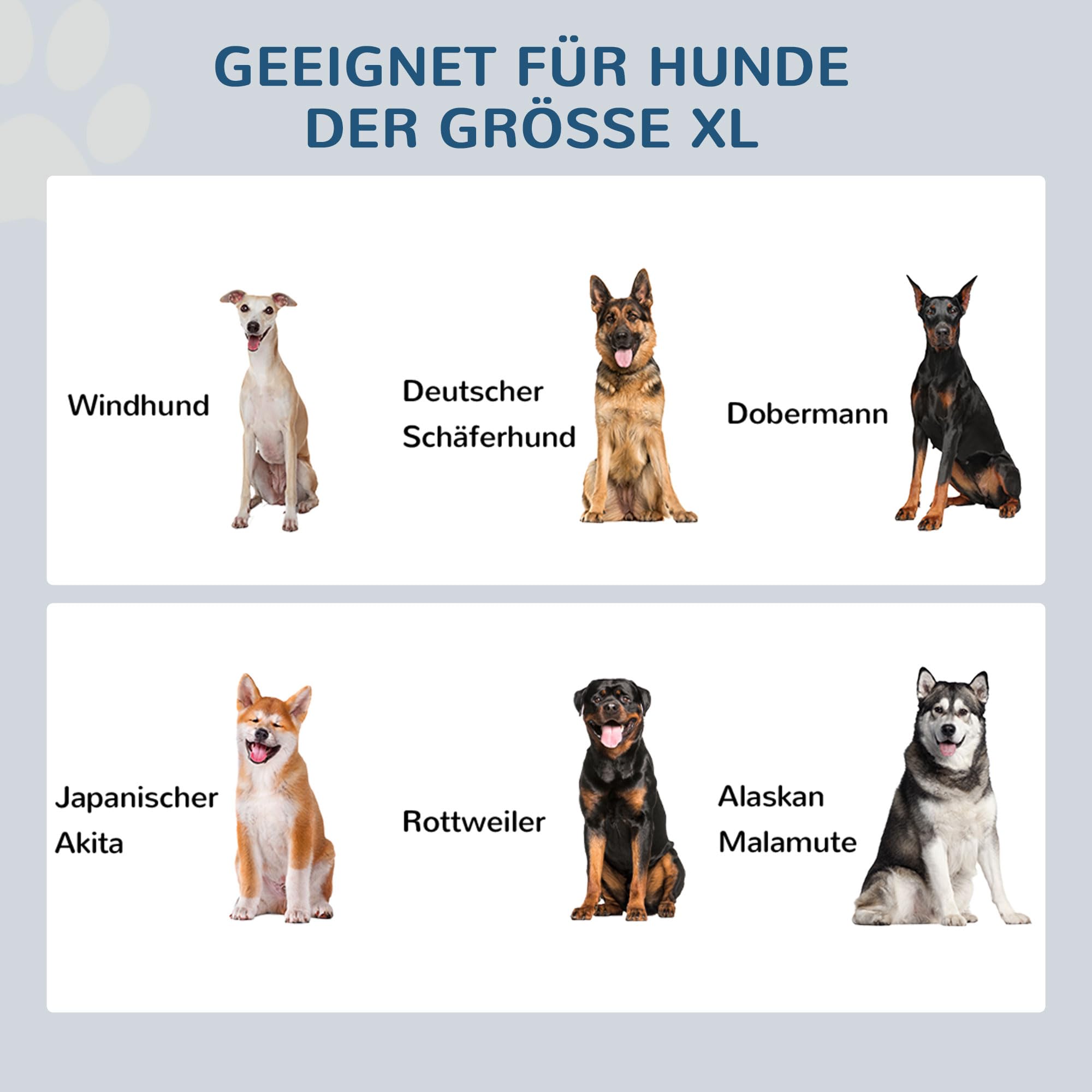 PawHut Erhöhter Hundenapf Futternapf mit Staumraum Wassernapf 2 x 2000ml Edelstahlnäpfen Hundenäpfe Fressnapf Futterstation für Hunde Katzen Grau