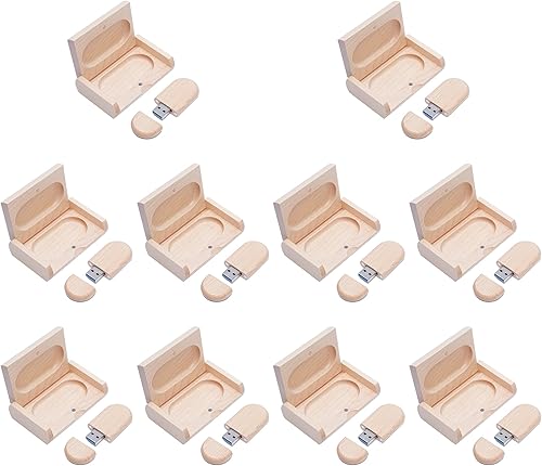10 unidades de madera de arce 2.03.0 USB Flash Drive con caja de madera (3.016GB)