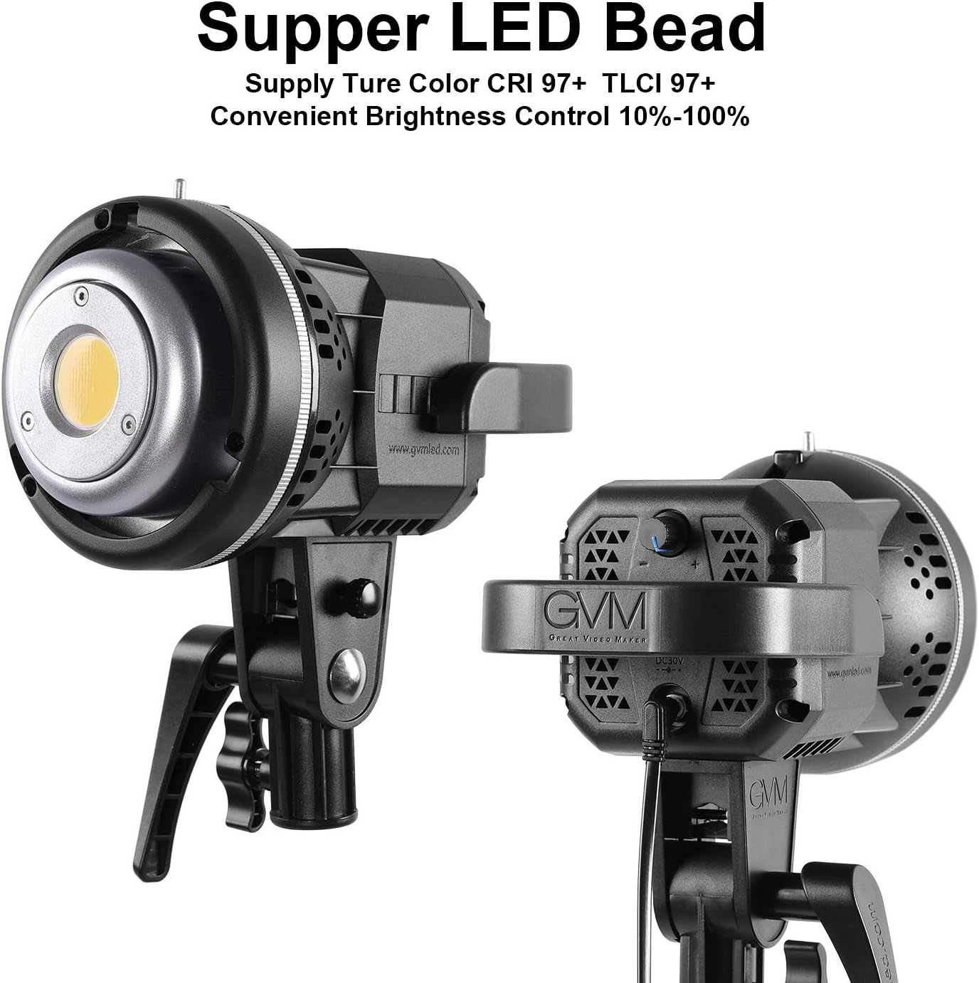 Exсluѕіvе GVM Great Video Maker 80W CRI97+ Video Lights with Bowens Mount Color Temperature 5600K Dimmable LED Continuous Lighting Spotlight Photography Shooting Light with Reflector (80W + Filter) (VC-P80S)