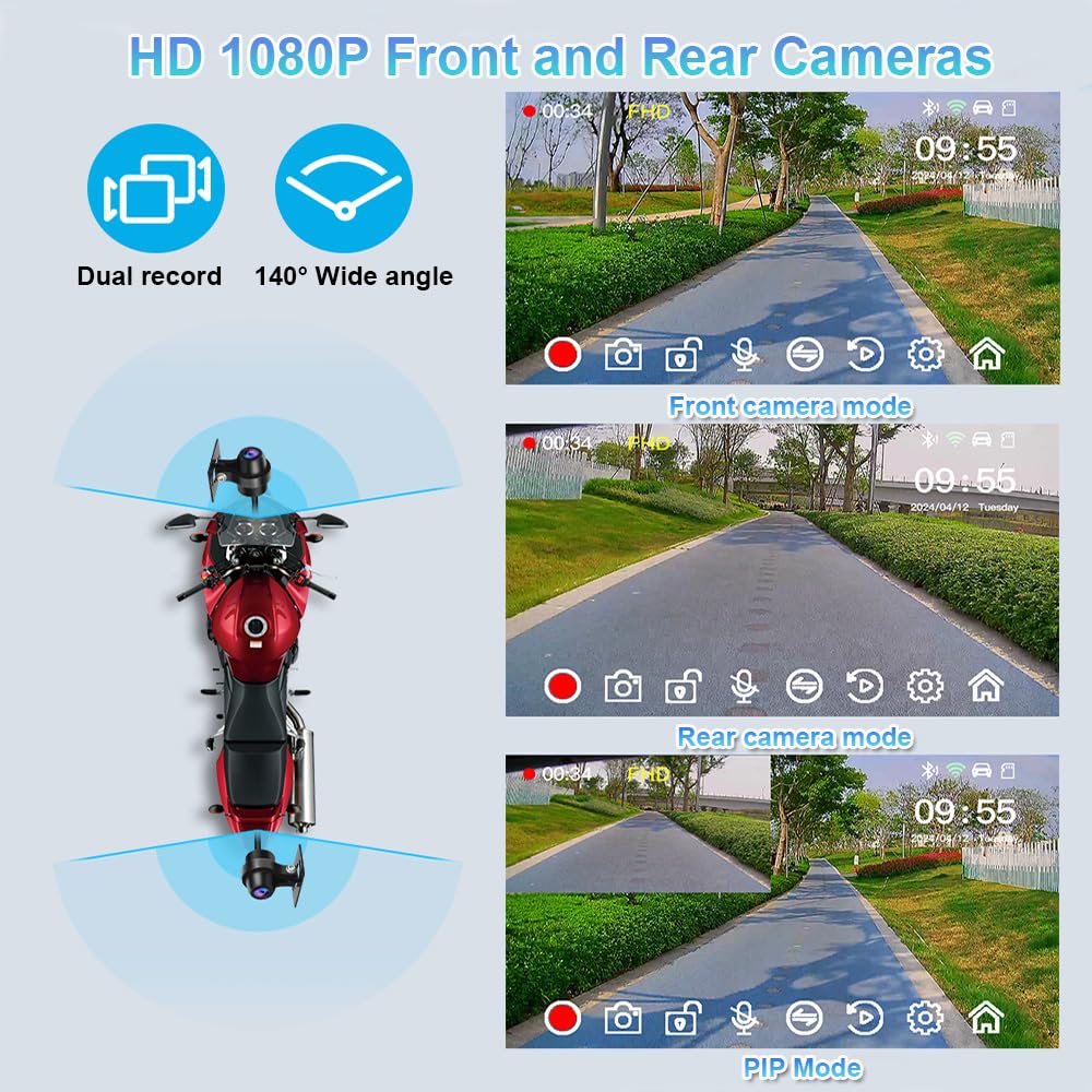 Wireless Carplay 5 Inch Motorcycle Screen GPS - Dettaglio