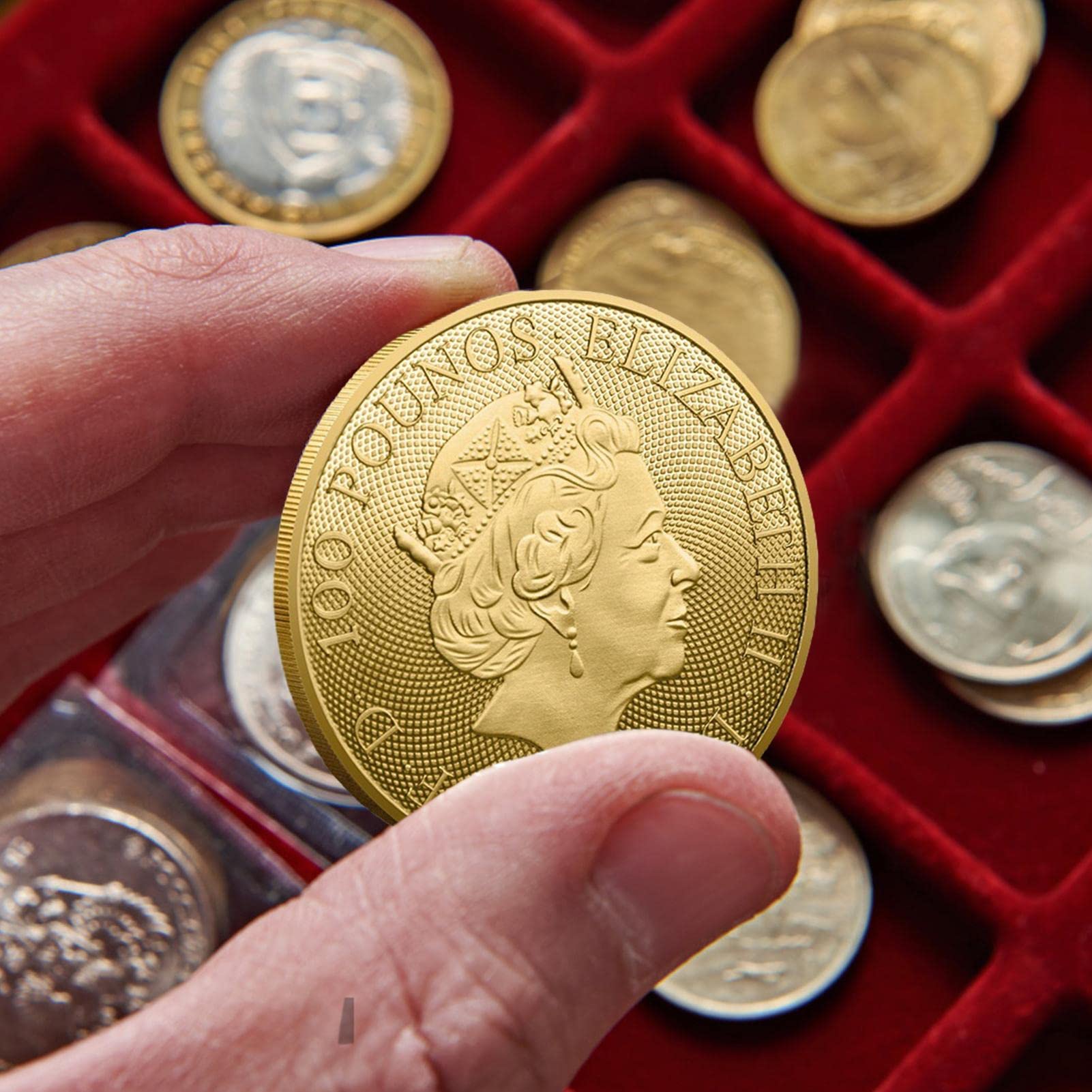 Pièce Commémorative Reine Elizabeth II - Collection Royale En Métal, Souvenir De La Reine D'Angleterre