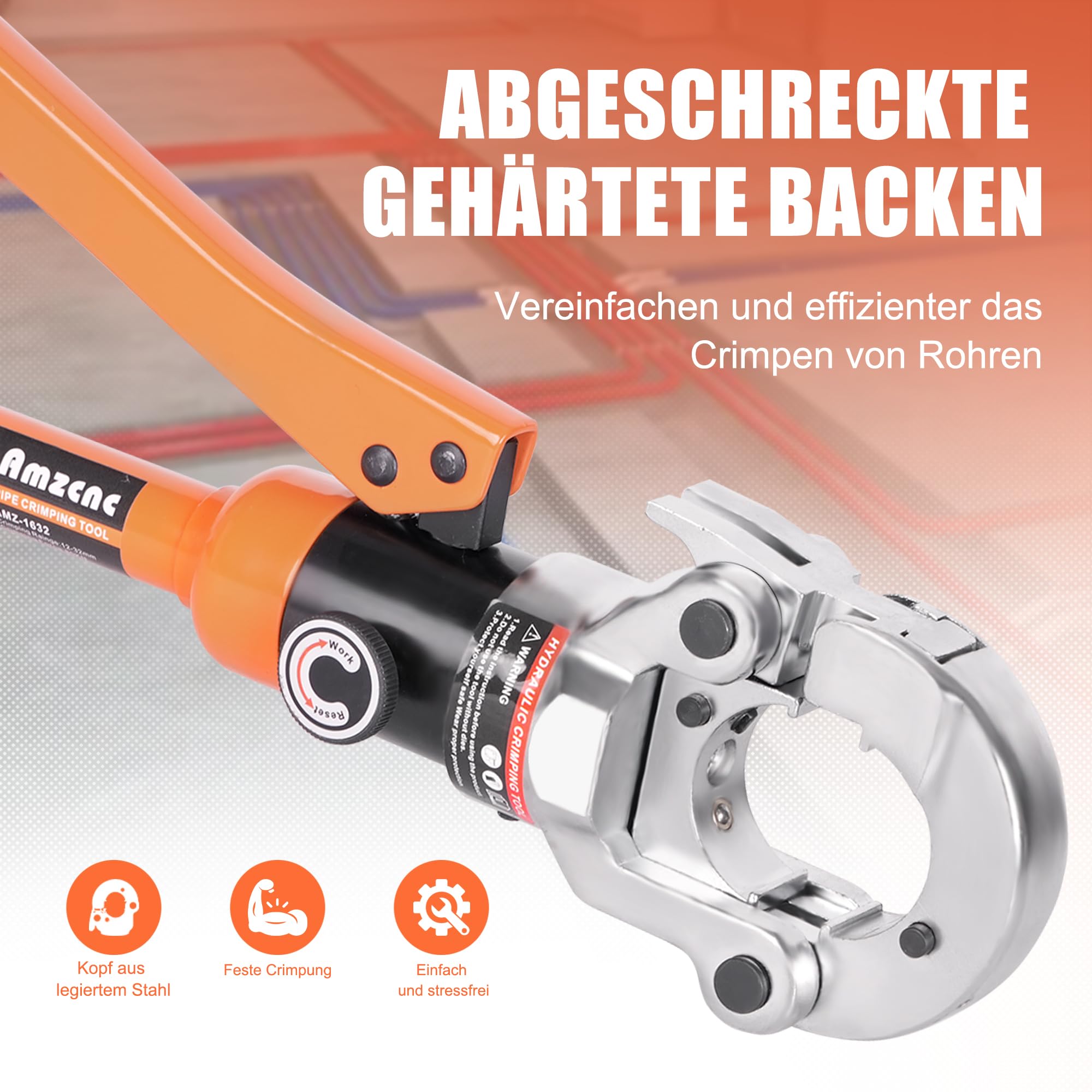 Homeway Profi Presszange inkl Pressbacken Rohrpresszange TH Kontur 16 Homeway Profi Presszange inkl Pressbacken Rohrpresszange TH Kontur 16