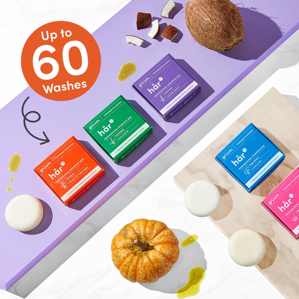 grüum Mega Moisture Shampoo Bar 50g, Solid Shampoo Bars for Hair Up to 60 Washes - Image 3