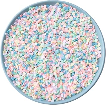 Sowaka 50g Sprinkle Heart Colorful Clay Charms Fake Candy Chocolate