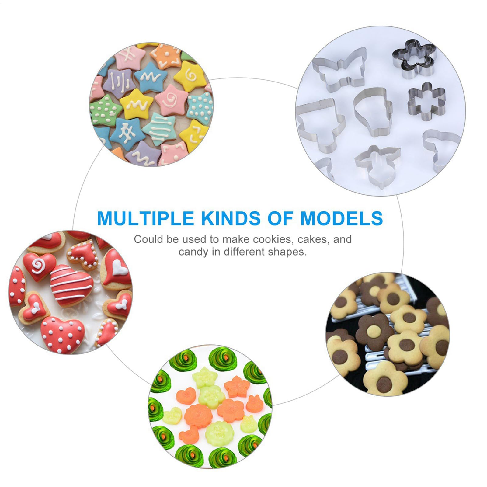 Herramientas de modelado de tallado de cocina - juego de decoración de fondant, kit de diseño de pastel | Hoallas artesanales de acero inoxidable que apoyan la selección de herramientas artísticas de