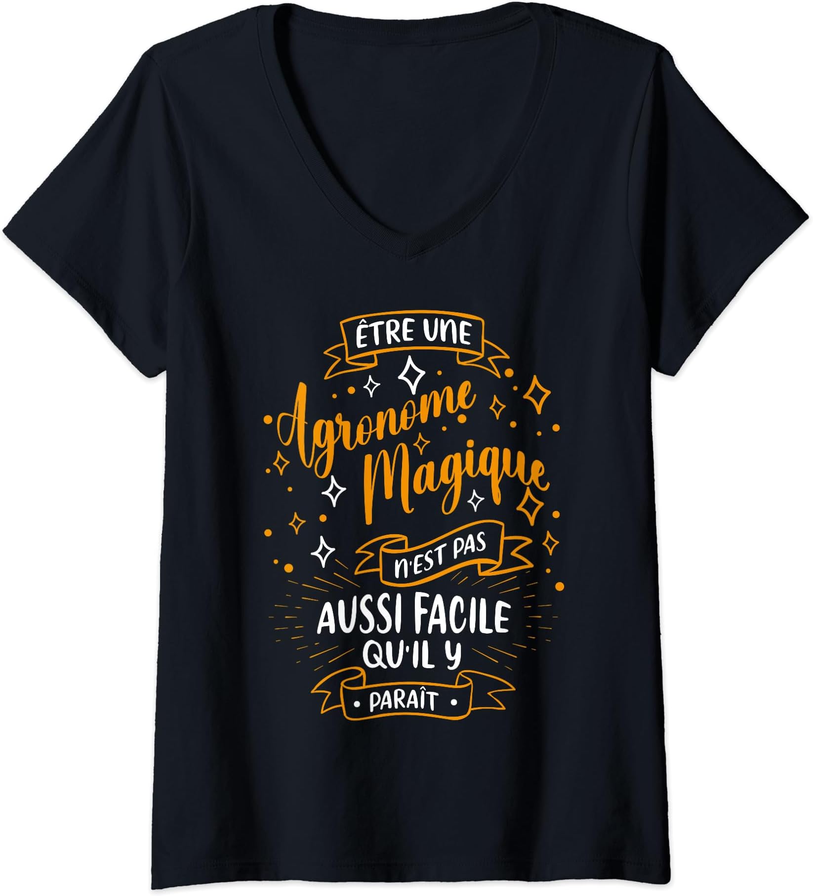 Womens Une Agronome Magique Femme Ingénieur Agronome Cadeau V-Neck T-Shirt