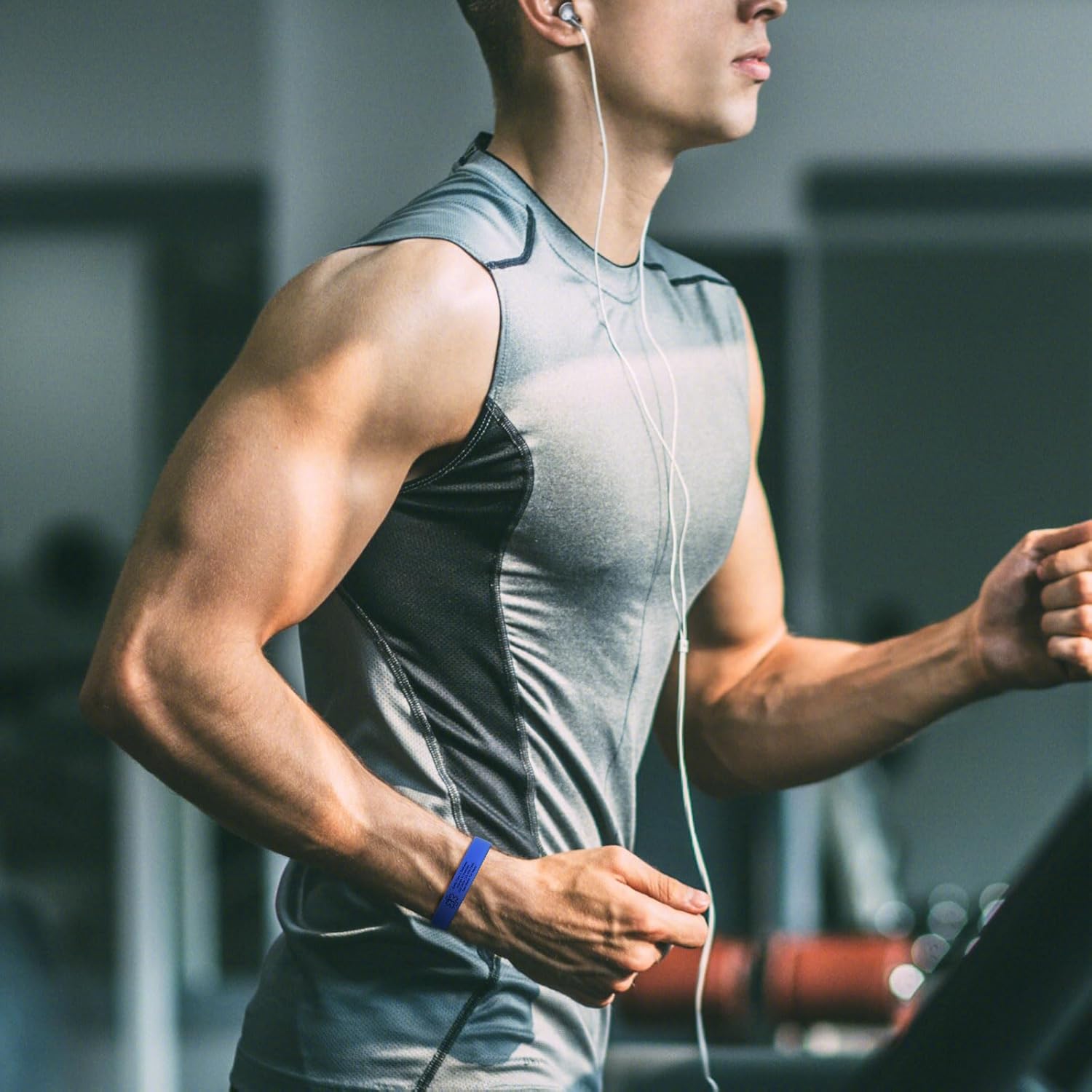 Men's Personalized Medical Silicone Bracelet - Free Engraving Custom Medical ID Bracelets,Hypoallergenic Elastic Rubber Alert Wristbands,Waterproof Sport Emergency Medic Silicone Band for Women - Image 2