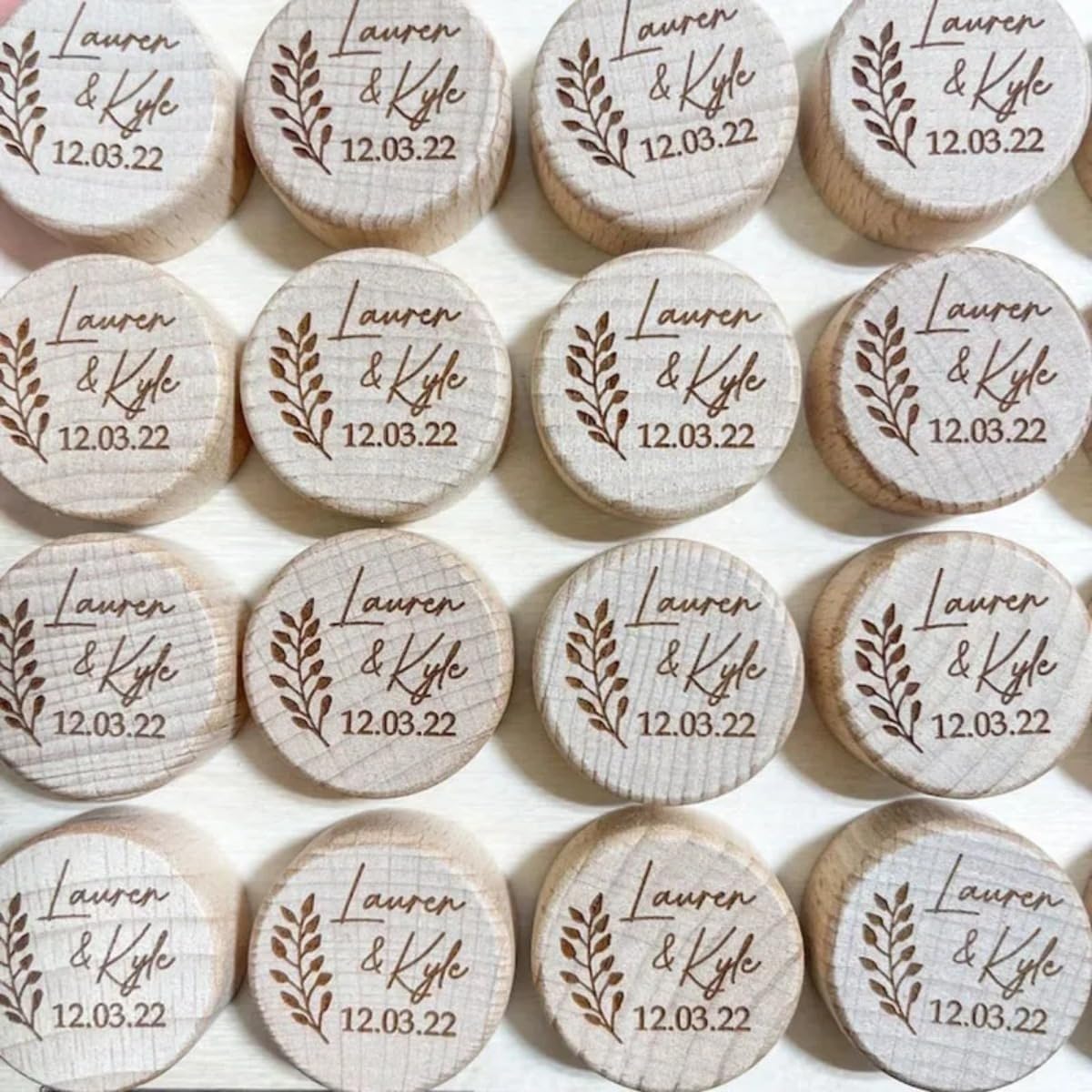 Tapón de vino de madera personalizado, decoración de boda, fiesta, decoración personalizada de corcho para botellas, decoración de boda (50 unidades)