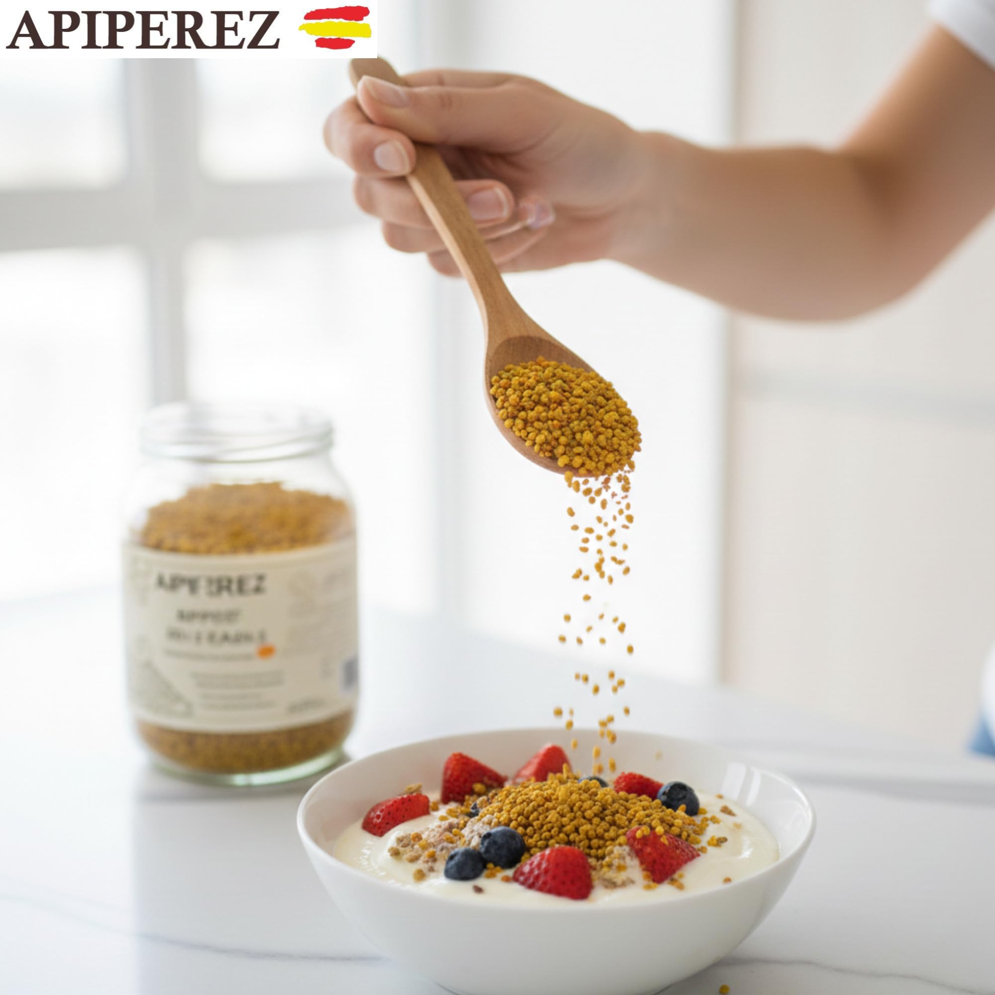 APIPEREZ Polen de Abeja 250 g – Superalimento Natural, Energético y Rico en Proteínas – Mejora Sistema Inmunitario y Rendimiento Físico