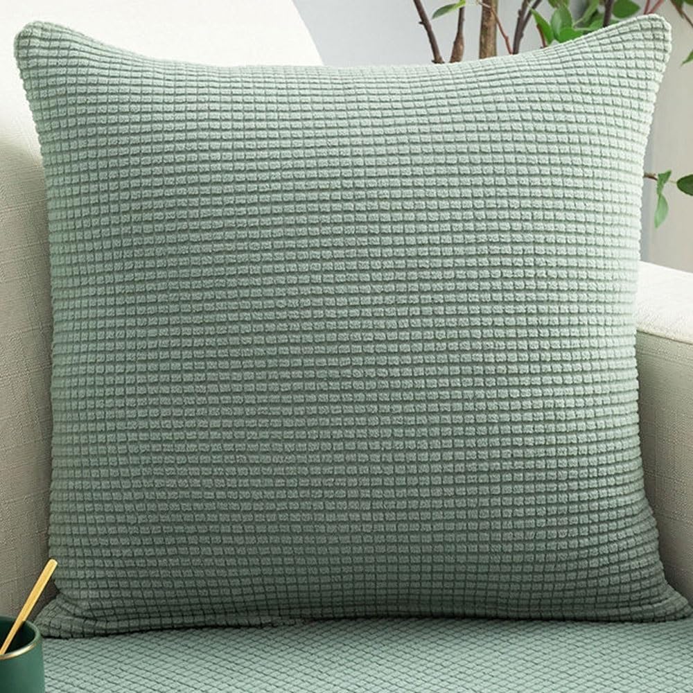 Swj-Swjssb Matcha Green Super King Size Pillow Cases,Pack Of 2 Square Extra Large Cushion Covers Soft Pillow Cover With Invisible Zipper Decorative Pillowcases For Pillows Sofa Couch(,80X80 Cm Pack Of 2)