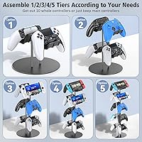 Vista 6 de Kytok Gamer Gifts, Headset Stand 5 Tiers with Cable Organizer, Controller Stand Compatible with PS5/Xbox/Nintendo Switch/PS Portal/PS4, Headset