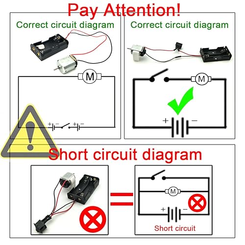 Miniatura 2 de EUDAX Kit de 18 motores de CC, mini motor eléctrico de 1.5 a 3 V, 24000 RPM con 252 engranajes de plástico, 2 soportes de batería AA, cables para