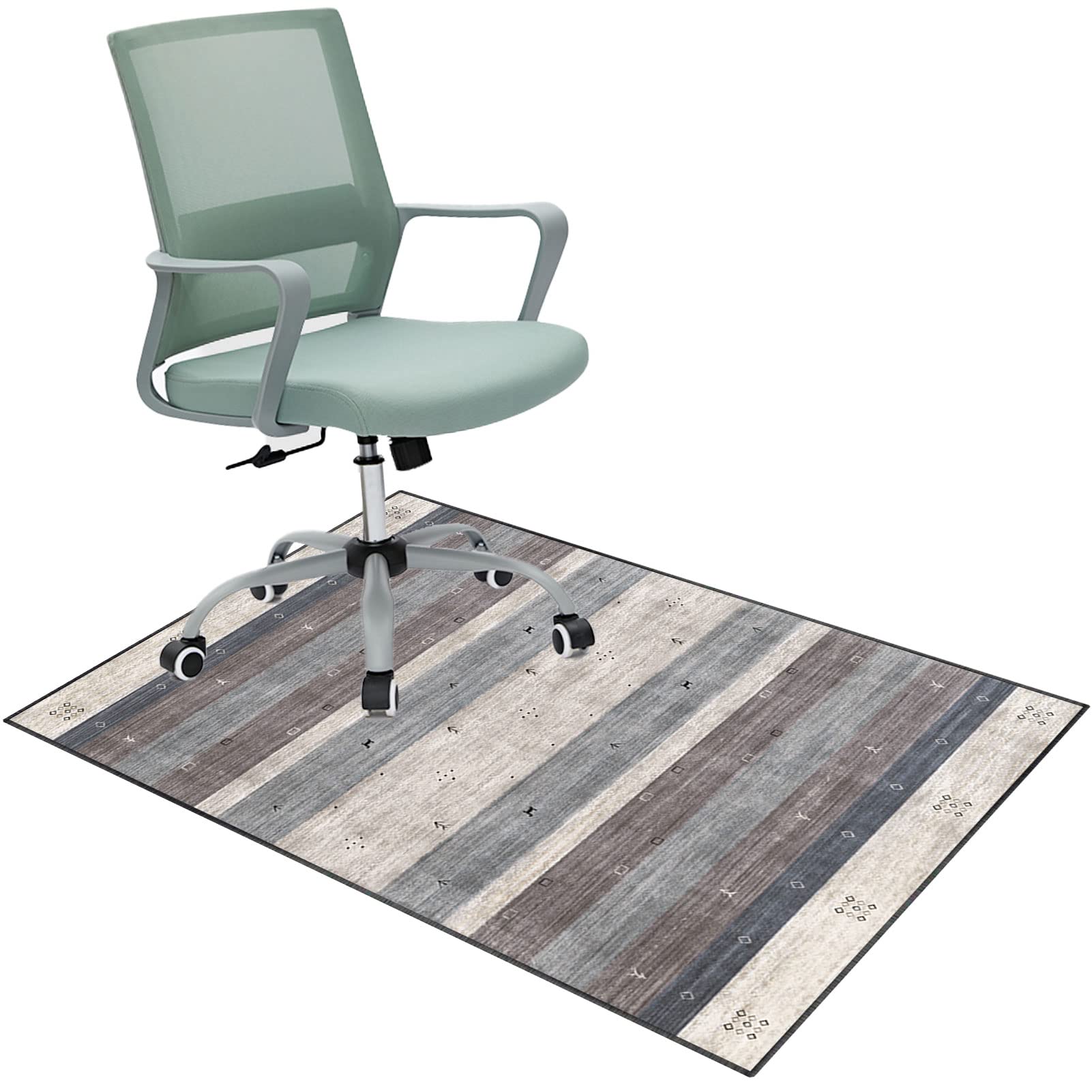 EYZO 140 × 160 cm Office Chair Mat For Hardwood Floor Mat For Carpeted Floor Protector Mat For Desk Computer Gaming Chair Mat Protector Chair Carpet For Home Office Protects Floors Anti-skidding — image 1