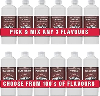 Food Flavouring Pick and Mix - Pick 3 x 10ml Fruit Food Flavourings and Essences - High Strength Concentrated Flavourings for Baking, Cooking & More - Made in UK.