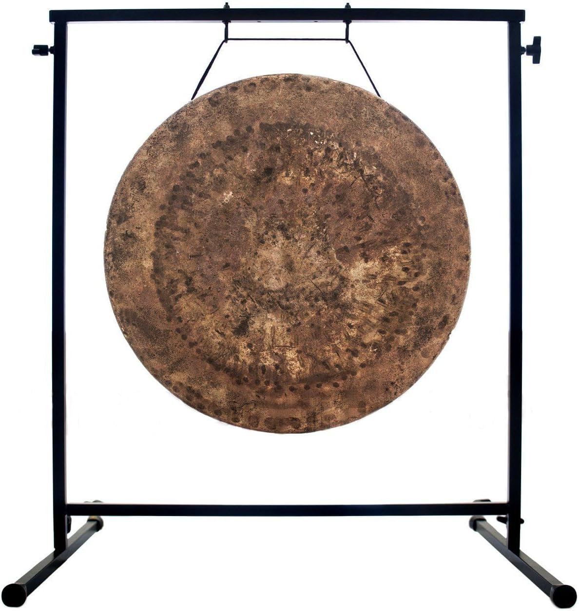 20" to 22" Gongs on Fruity Buddha Stand - Includes Gong, Stand & Mallet/Handmade Bronze Medium Gong/Easy to Assemble Metal Stand/Great for Travel