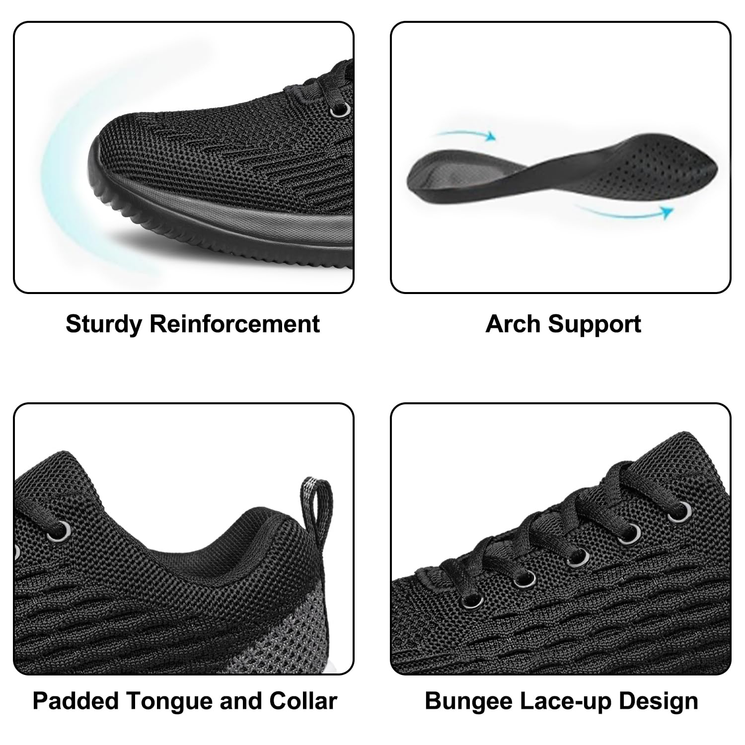Raoendis Zapatillas deportivas para hombre, para correr, caminar, ligeras, de malla, cómodas, atléticas, fitness, tenis