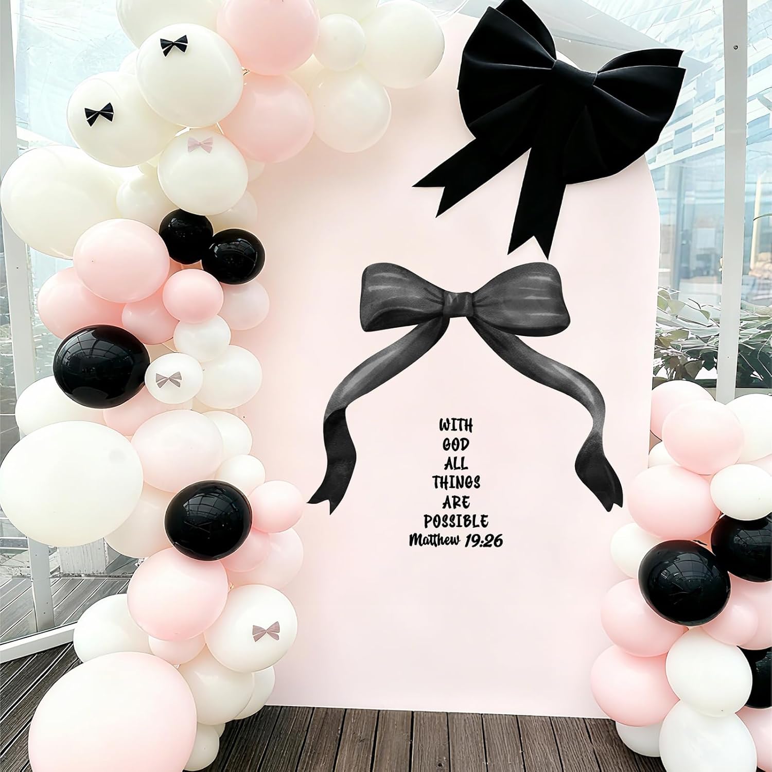 Large Black Bow Wall Stickers Watercolor Bowtie Wall Art Decor for Teen Girls Room Bows Bridal Shower Party Decals for Backdrop Peel and Stick Coquette Inspirational Decal Art Vinyl Mural for Bedroom
