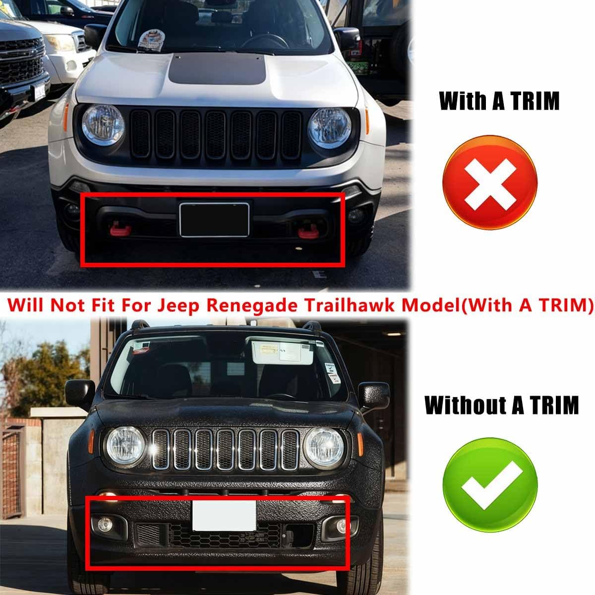 Front Bumper Lower Grille for Jeep Renegade 2015-2018 Front Lower Grill OE Replacement 5XB41LXHAA