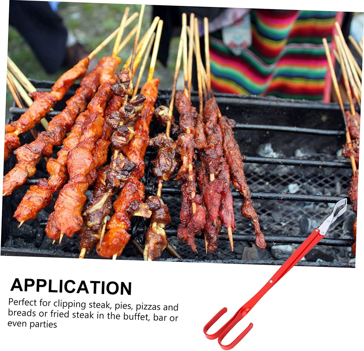 2 Pinzas para Asar, de Acero Inoxidable, para Barbacoa, con Cierre de Seguridad para Alimentos, para Cocina, Tijeras, alicates, Pinza para Pan y Barbacoa.
