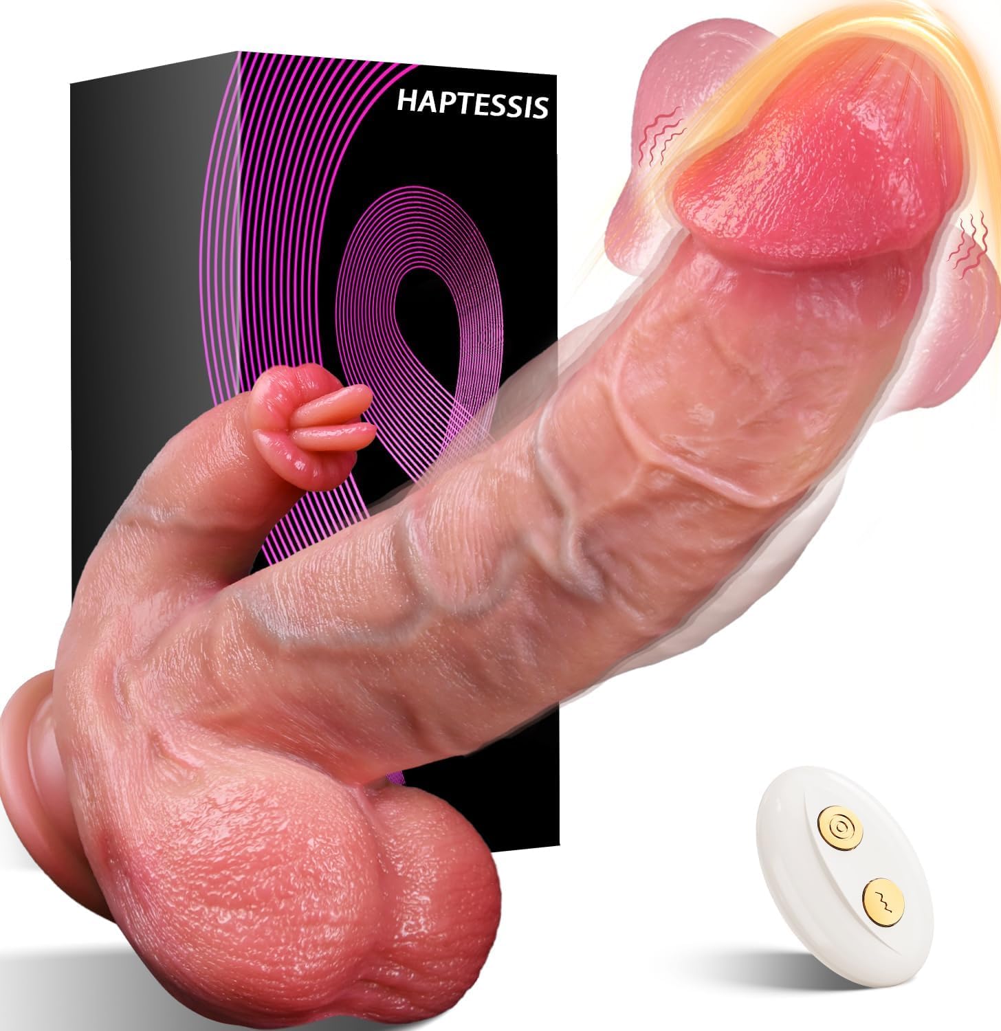 Thrusting Dildo Vibrator Sex Toys - Realistic Silicone Penis Dildos Adult Toys for Womens with 10 Peristalsis Vibrating