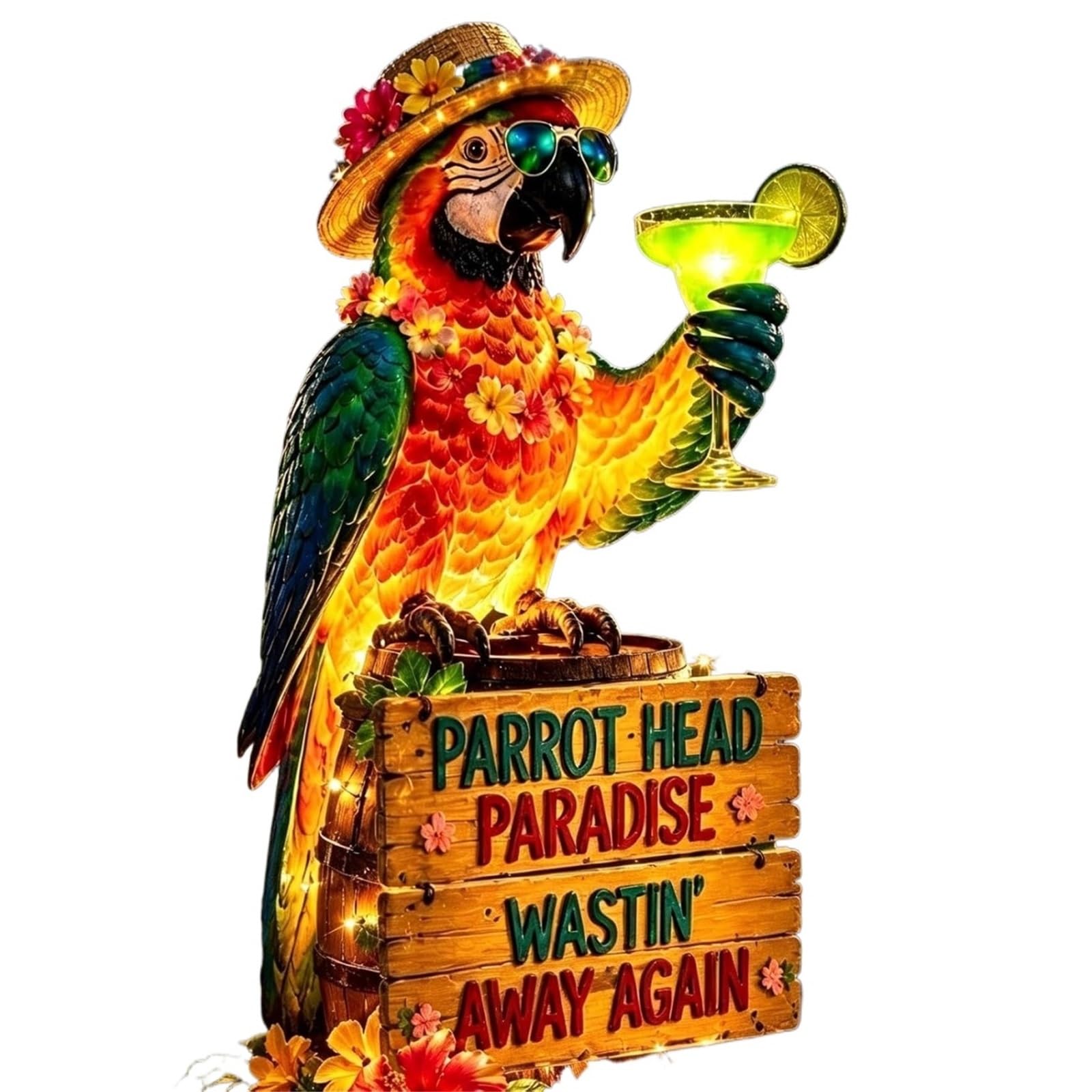 Tropical Parrot Solar Garden Stake Decor Solar-Powered Parrot Garden Light