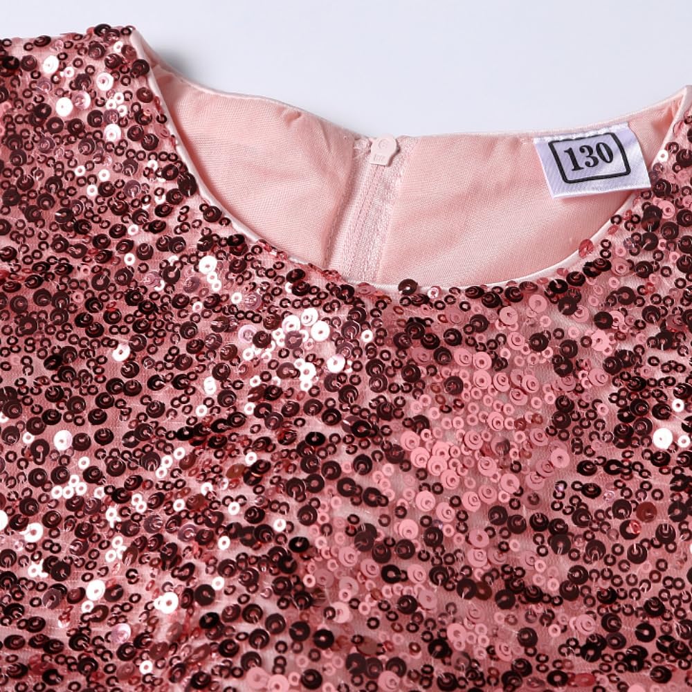 Flower Girls Wedding Party Dress Sequin Rainbow Mesh Tulle Princess Lace Ball Gown Prom - Image 2