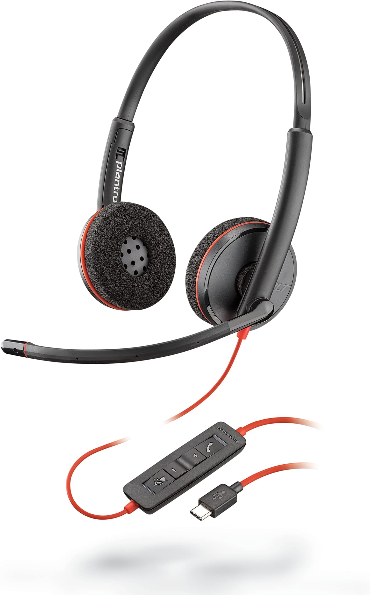 Plantronics - Blackwire 3220 - Wired Dual-Ear (Stereo) Headset with Boom Mic - USB-C to connect to your PC or Mac