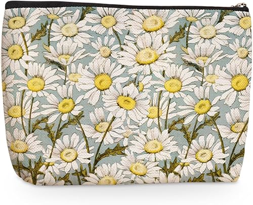 jealance Bolsa de maquillaje de hongos florales botánicos, bolsa de aseo estética de viaje para mujeres, bolsa de cuidado de la piel, Navidad,