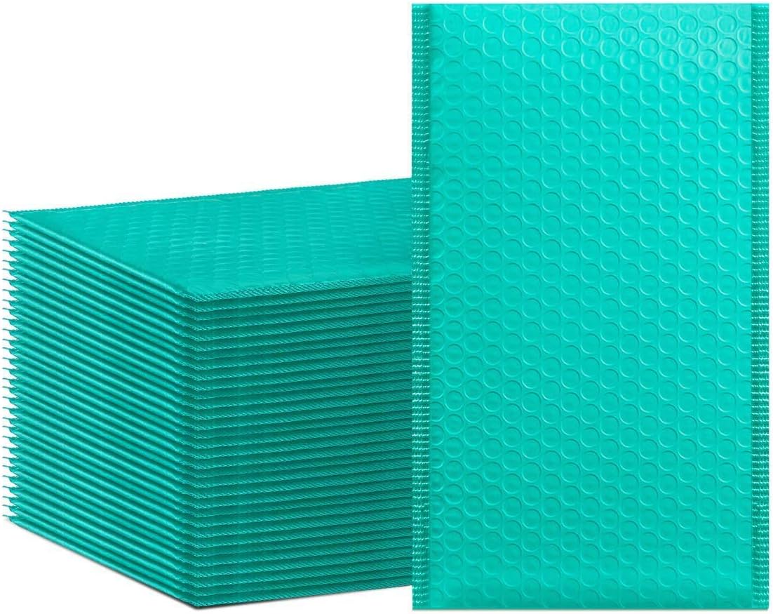 HBlife #0 6x10 Inches Poly Bubble Mailers Self Seal Gray Padded Envelopes, Pack of 50 : Office Products