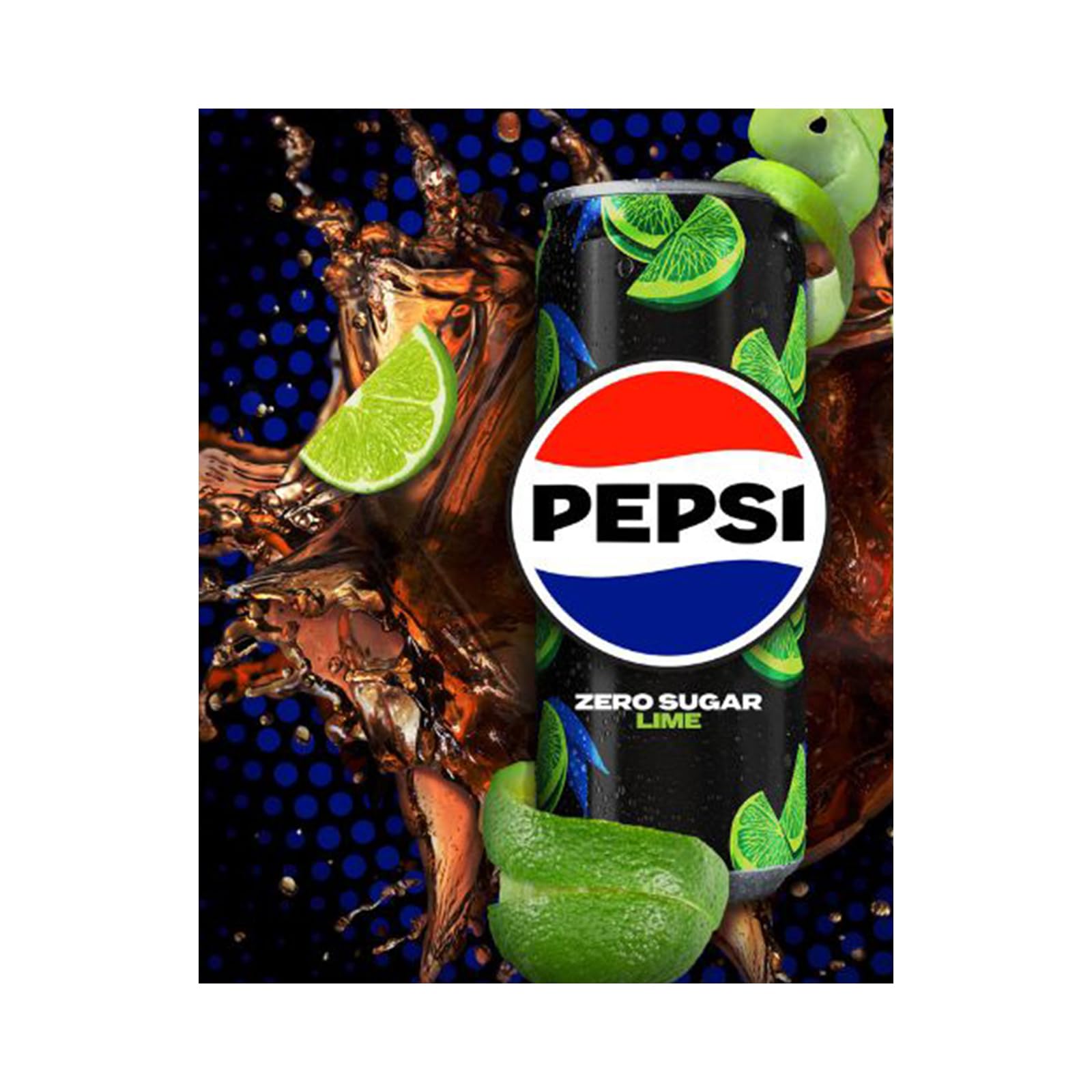 Pepsi Zero Lime Bevanda al Gusto di Lime Senza Zucchero 24 Lattine da 330 ml