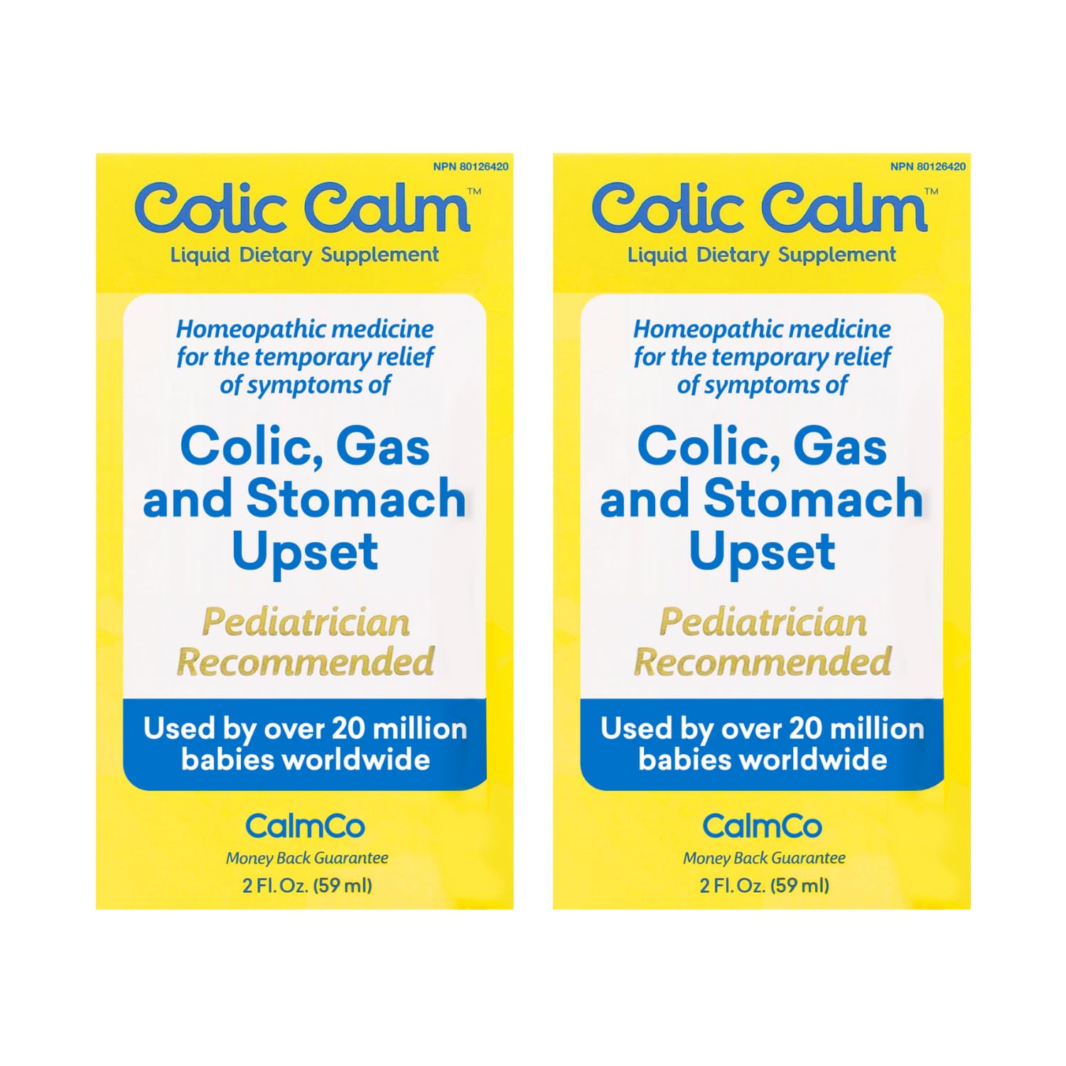 Colic Calm 乳児用グリペウォーター coli痛用 うるさ、お腹のむかつき、ベビーガスの緩和、2液量オンス (2個パック)