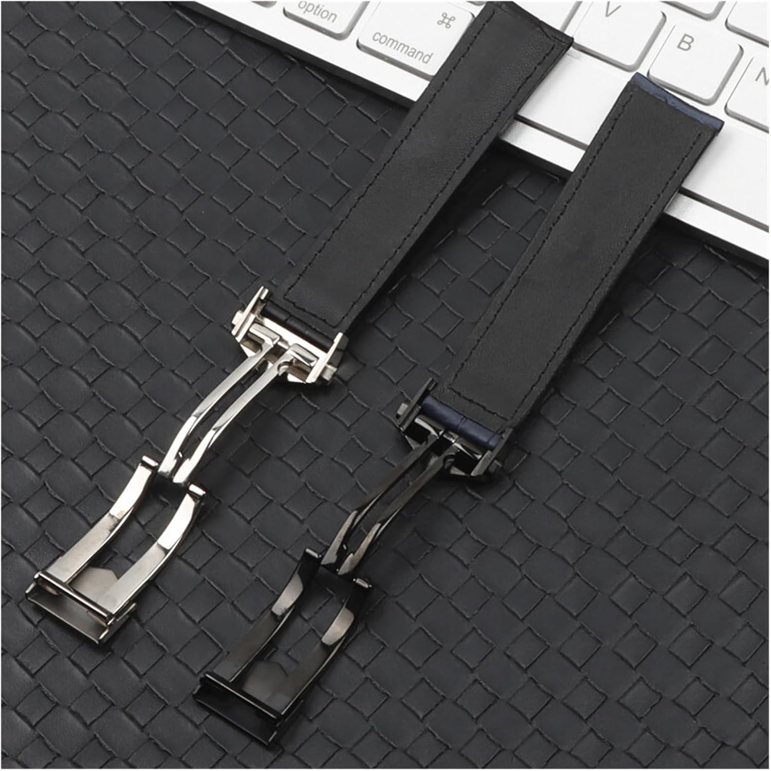 [コウメン] MENKEG 20 ミリメートル 22 ミリメートル本革時計バンドタグと互換性ホイヤーストラップシリーズ男性トップブラ