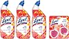 LYSOL Toilet Bowl Cleaner Variety Pack with Mango & Hibiscus: Clinging Toilet Cleaner 24 oz 3 each, Automatic Toilet Bowl Cleaner 2 each