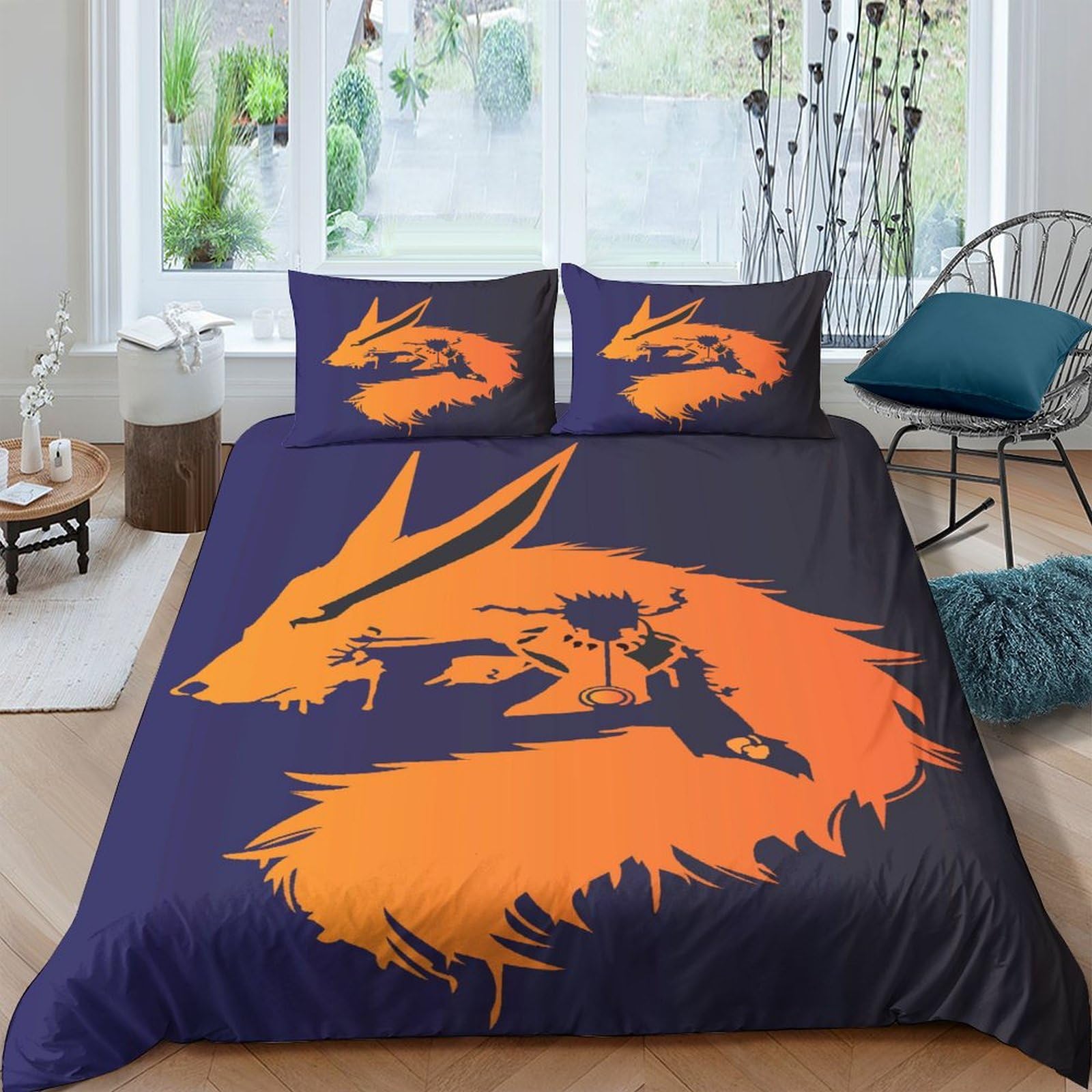 Parure de lit animée en microfibre grand teint King Size 220x240