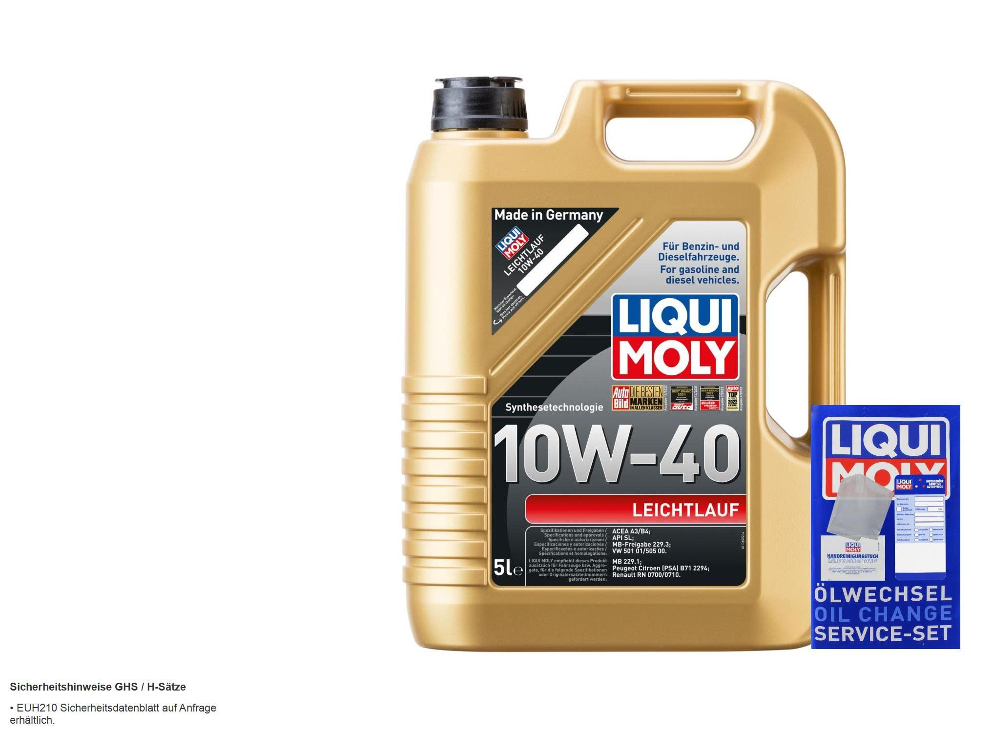 Set di filtri con olio motore 10W-40 scorrevole, filtro olio, filtro aria, filtro carburante, vite di chiusura