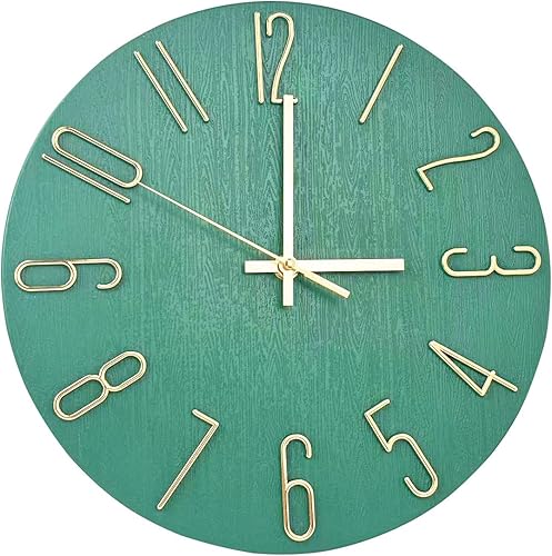 Miniatura 12 de Reloj de pared, reloj silencioso, reloj de pared que funciona con pilas, reloj de pared moderno de 12 pulgadas, adecuado para oficinas, salas de