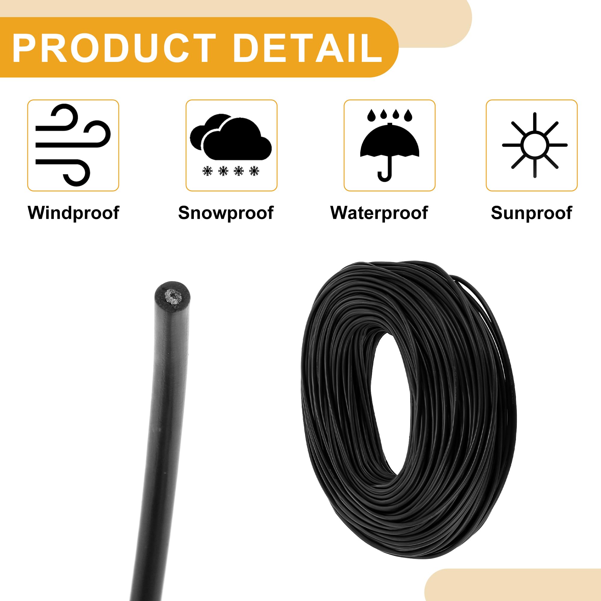 Fil De Masses 1 Pièce 16AWG Gaine Isolée pour Voiture Autoradio