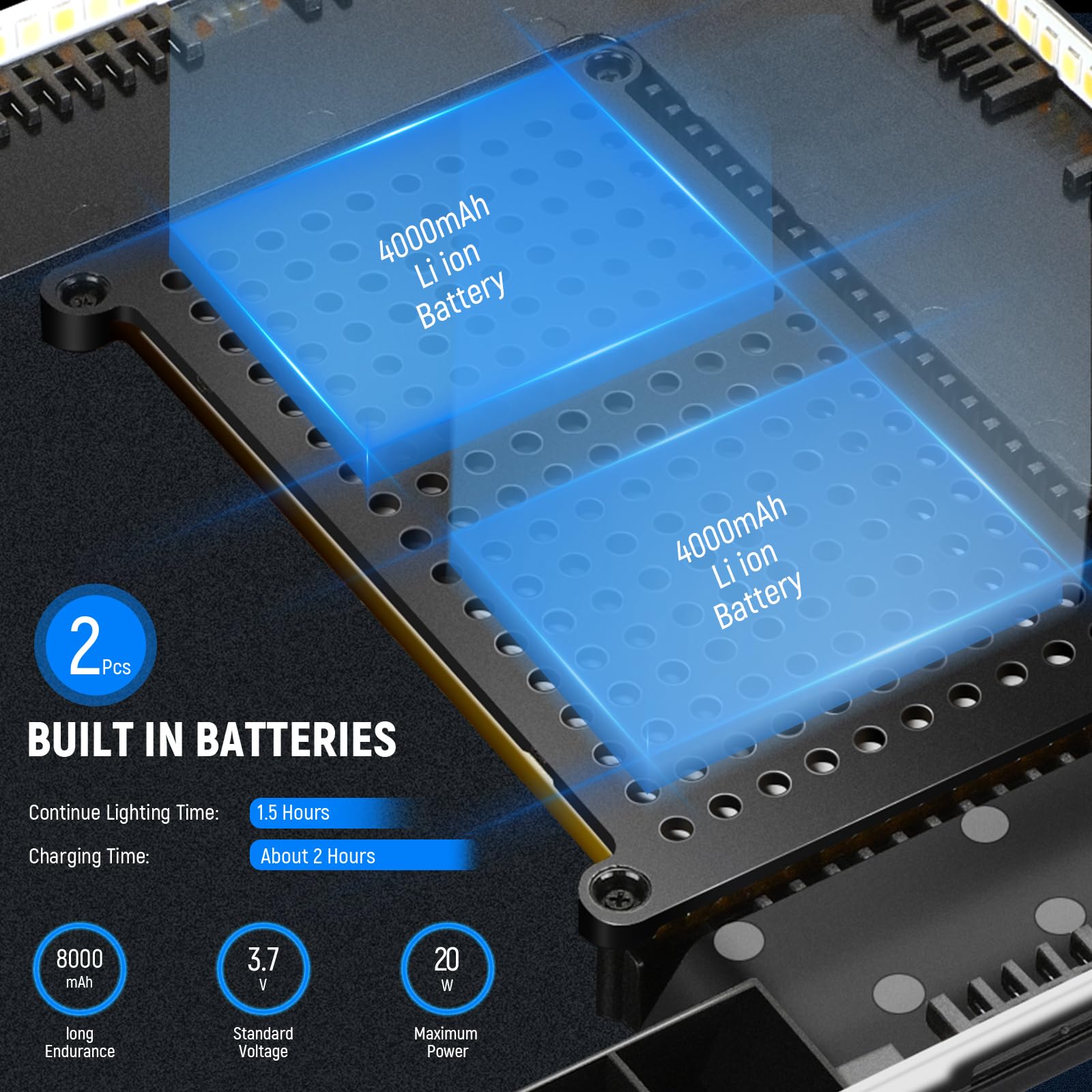 NEEWER Panel de luz LED de Video de 13 Pulgadas, Kit de iluminación de Estudio con Soporte de trípode, luz Regulable de Dos Colores para transmisión de fotografía, grabación de Podcast, 3200-5600K