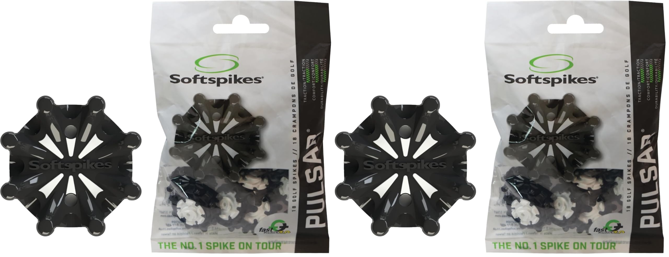 SOFTSPIKES Pulsar Fast Twist 3.0 Golf Cleat - 18 Count